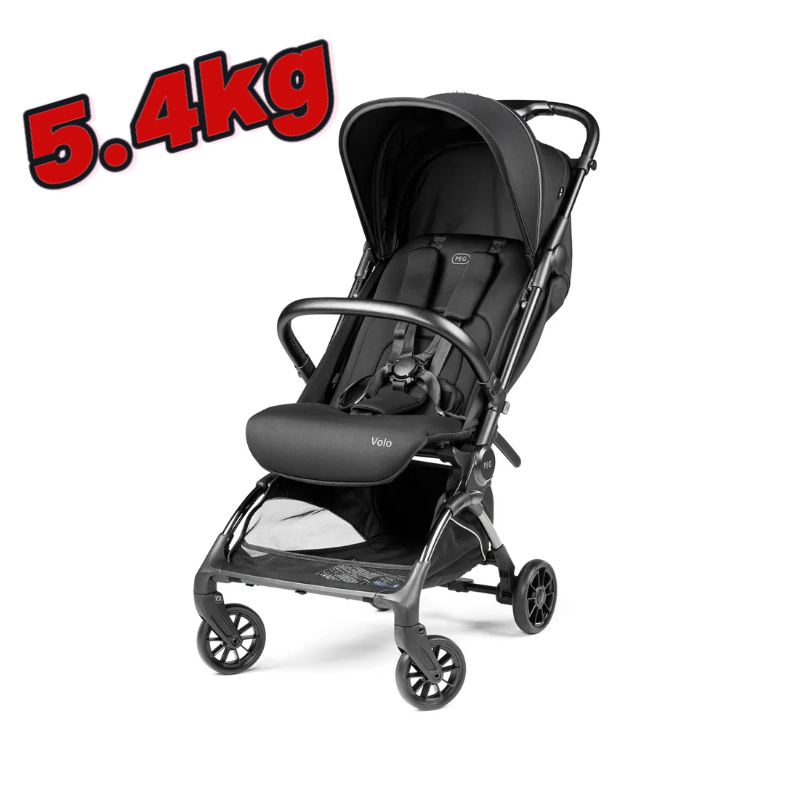Peg Perego Volo Ultra-Lightweight Travel Stroller | 5.4kg Cabin-Size | From Birth to 22kg