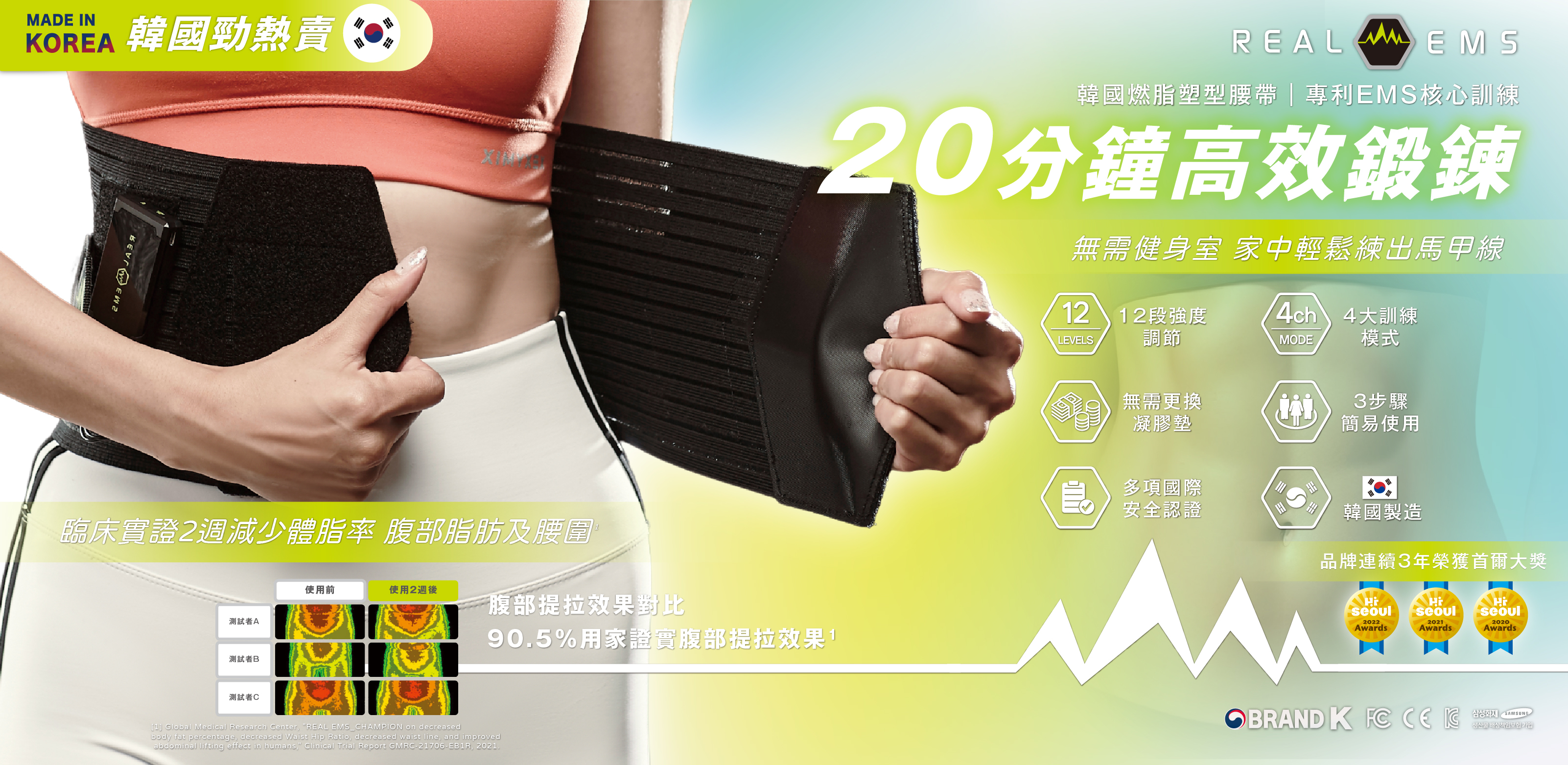 Real EMS,燃脂塑型腰帶,減肥腰帶,燃脂腰帶,塑型腰帶,馬甲線腰帶,韓國腰帶