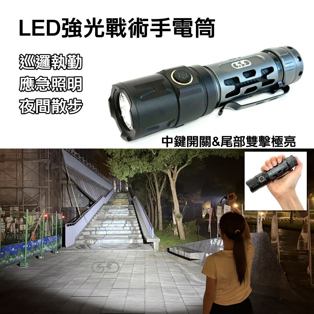 LED 強光戰術手電筒  晶典光電