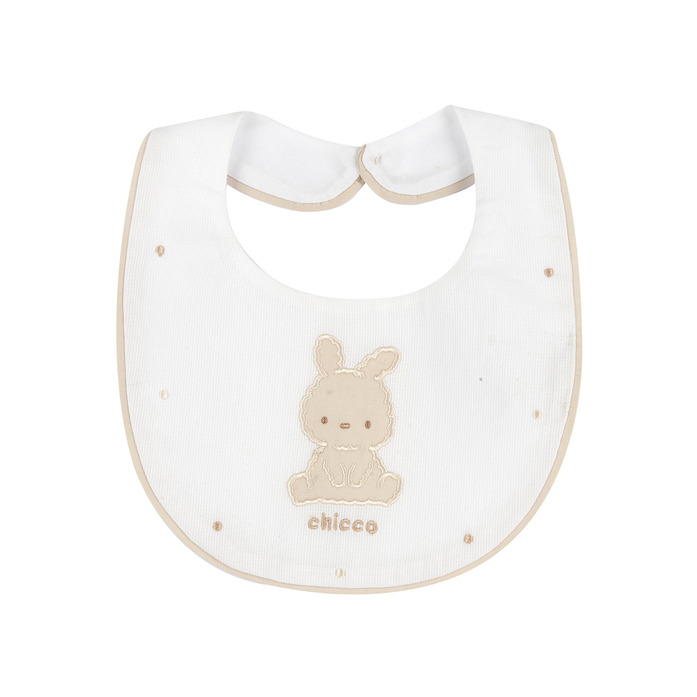 Lattee小兔-滾邊繡圖圍兜