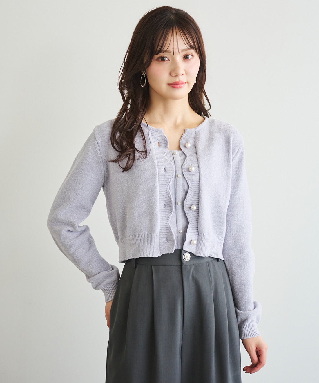 [預購] 折扣LILLIAN CARAT 毛線波浪邊設計套裝