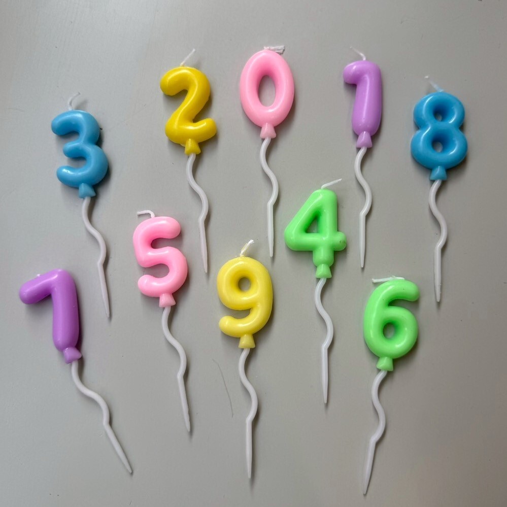 數字蠟燭 - 彩色小 ( 隨機 )