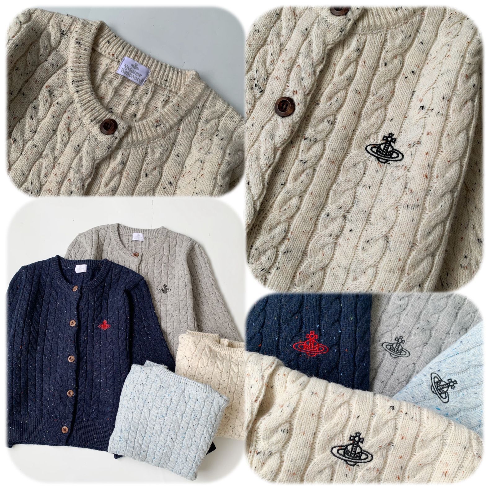 日本🇯🇵Viv*ienne💖Wes*twood刺繡混針織外套 -2502486