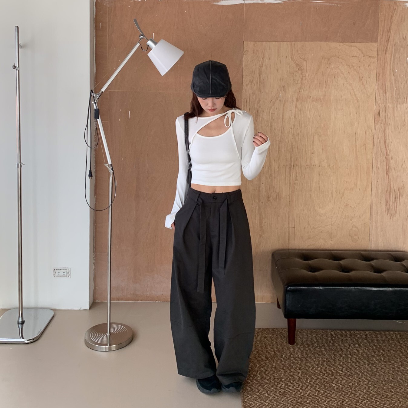 ISA_(附腰帶)梨寶pick 小個推薦好比例寬褲_51011