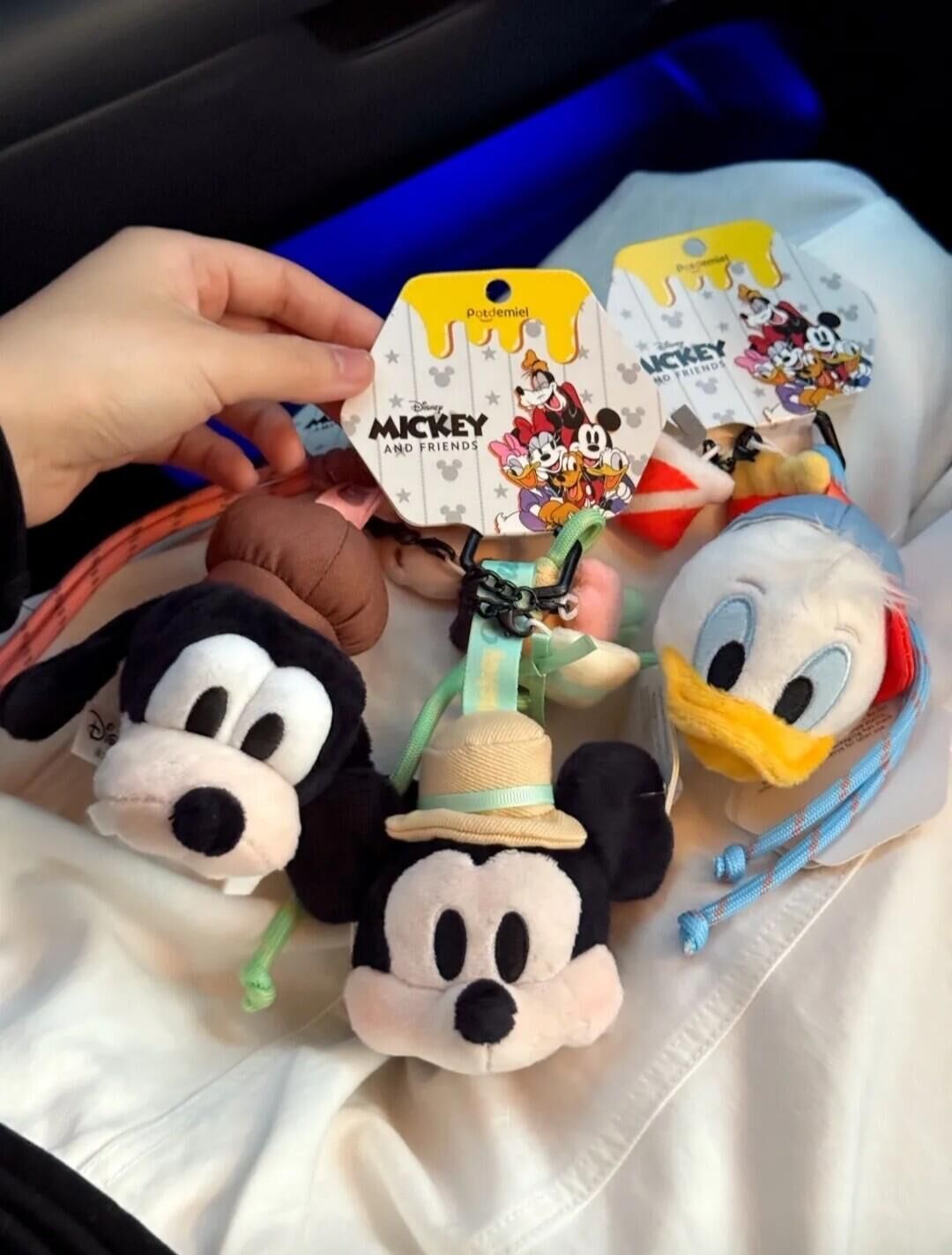代購-<500元左右交換禮物>Disney迪士尼 x POTDEMIEL 米奇 高飛 唐老鴨 呆萌鑰匙圈 共五款