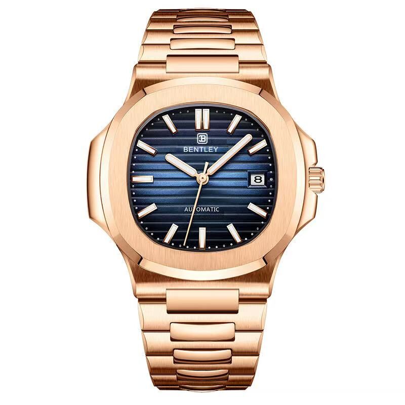 【BENTLEY賓利】THE ADEPT行家系列 BL-33 鏤空 夜光  鸚鵡螺 不鏽鋼 日期顯示 機械 手錶