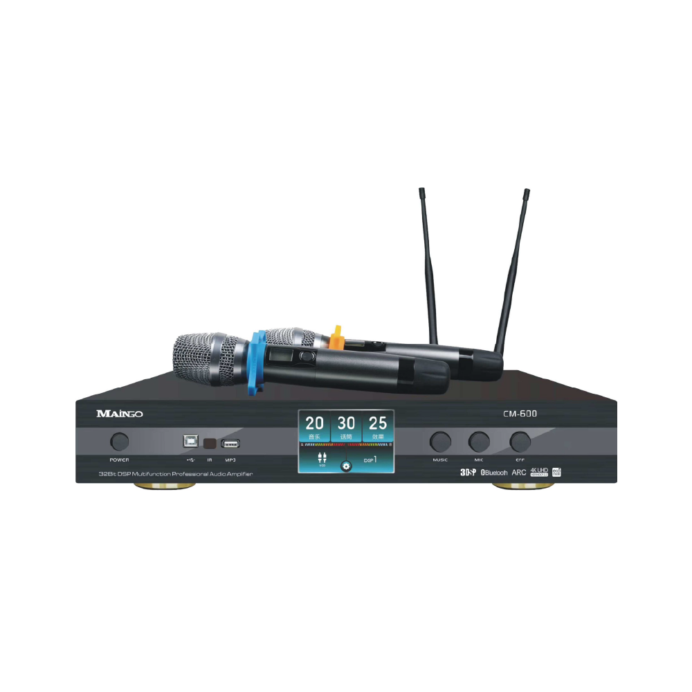 Maingo Maingo / CM‑600 卡拉OK擴大機(含雙手持無線麥克風) — 三峽麥克風｜YA! 玩音樂