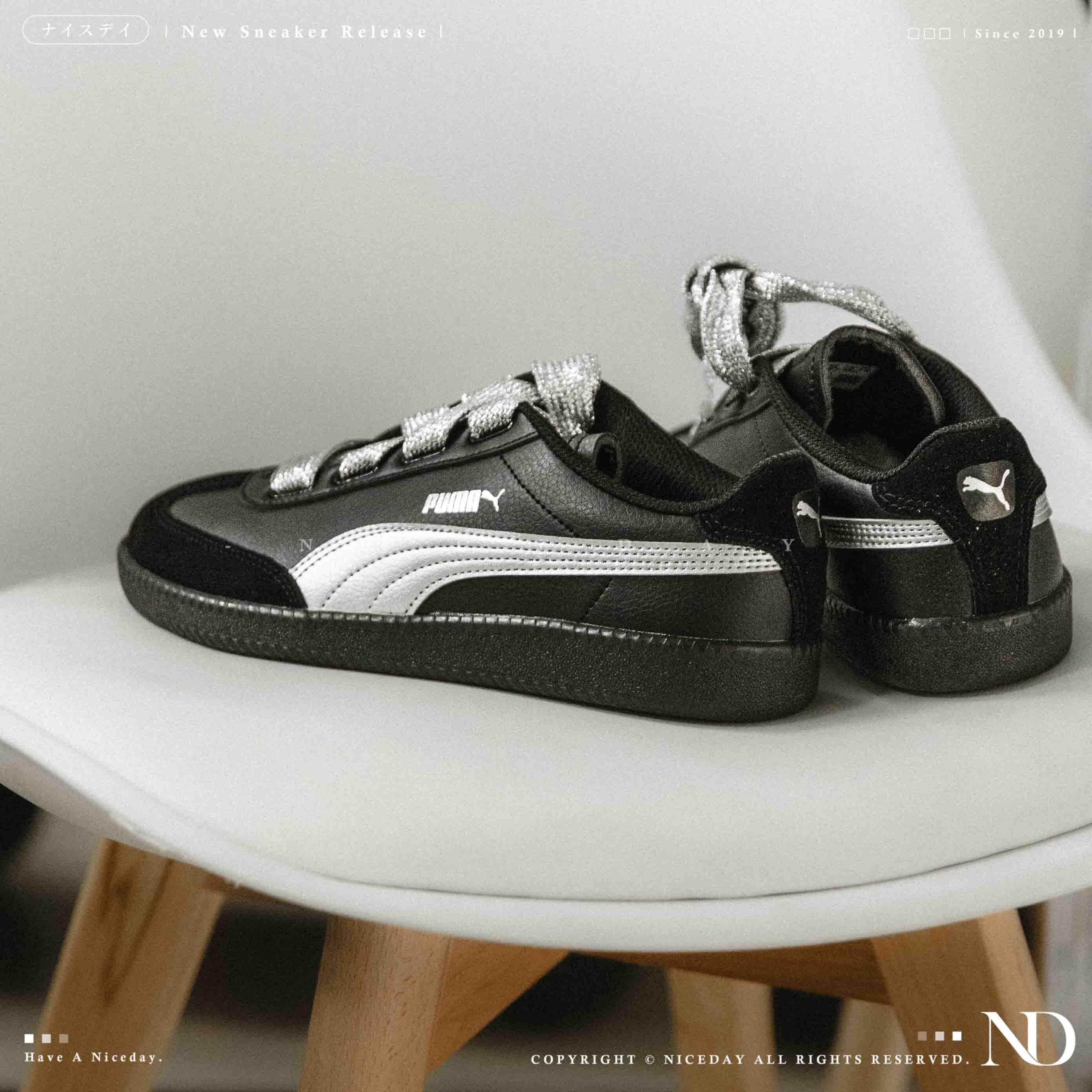 NICEDAY 代購 PUMA 9-T SUEDE 黑銀 灰銀 銀蔥 德訓鞋 薄底 復古 女鞋 407608-02