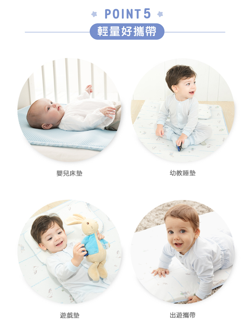 奇哥，比得兔立體透氣冬夏兩用床墊