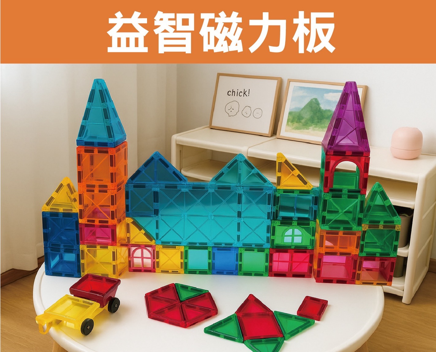 益智磁力板｜追風奇幻島花語森林