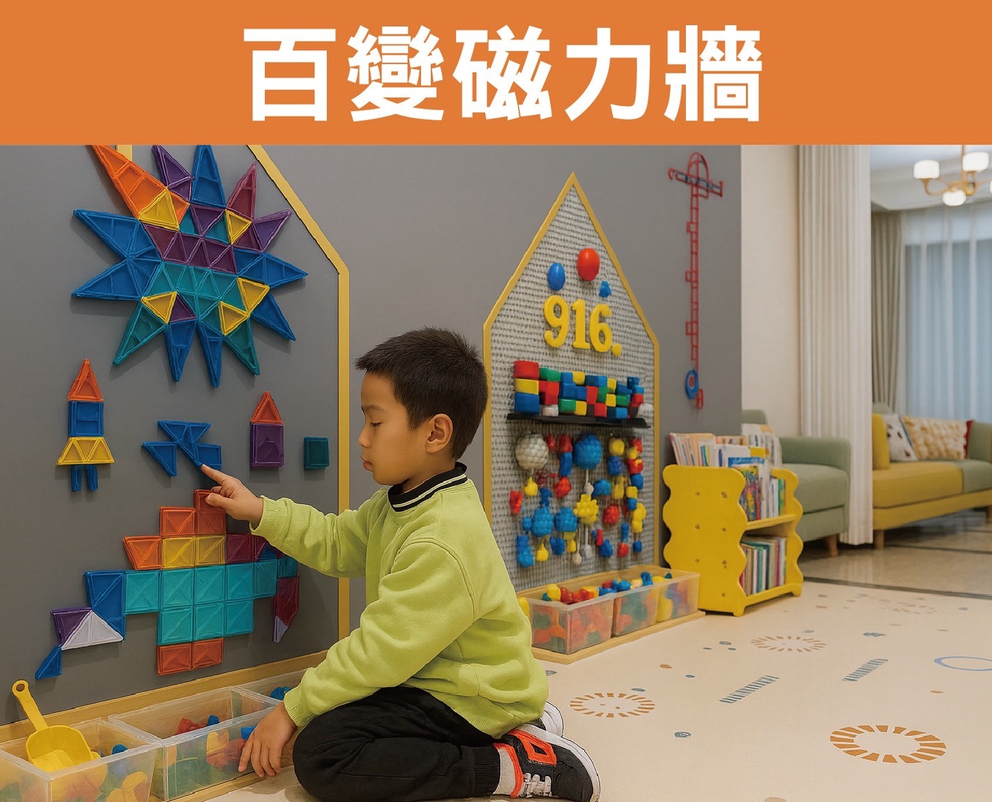 百變磁力牆｜追風奇幻島花語森林