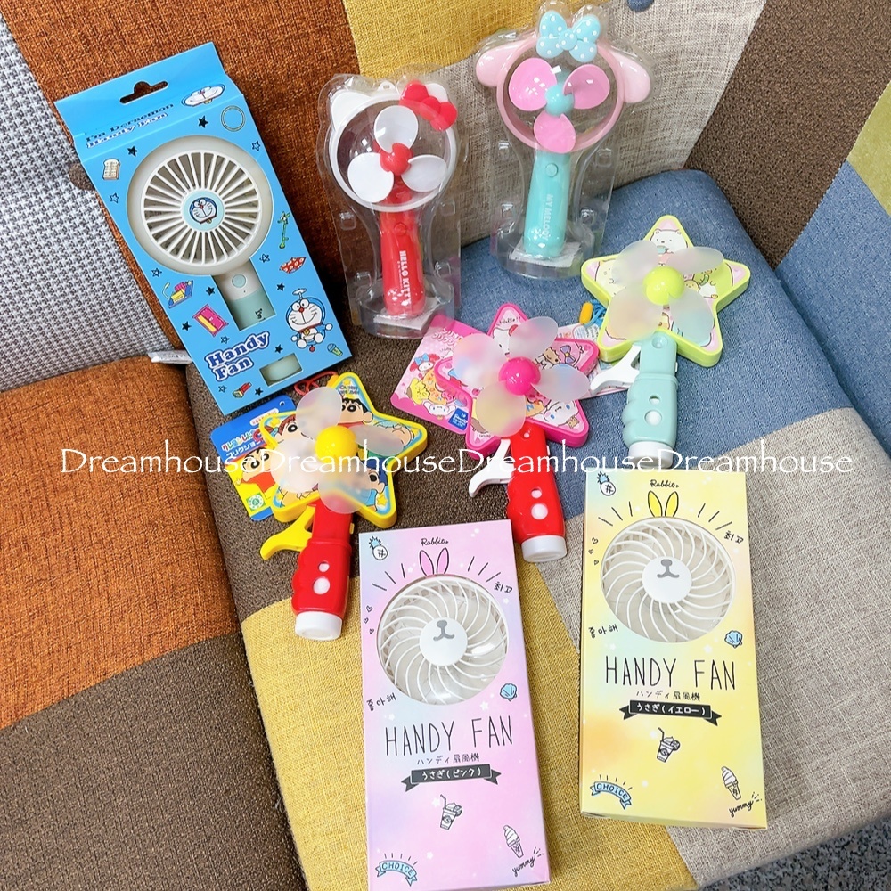 ✨特價出清✨三麗鷗 KITTY 凱蒂貓 美樂蒂 角落生物 蠟筆小新 哆啦A夢 兔子 usb充電 手持風扇 電風扇