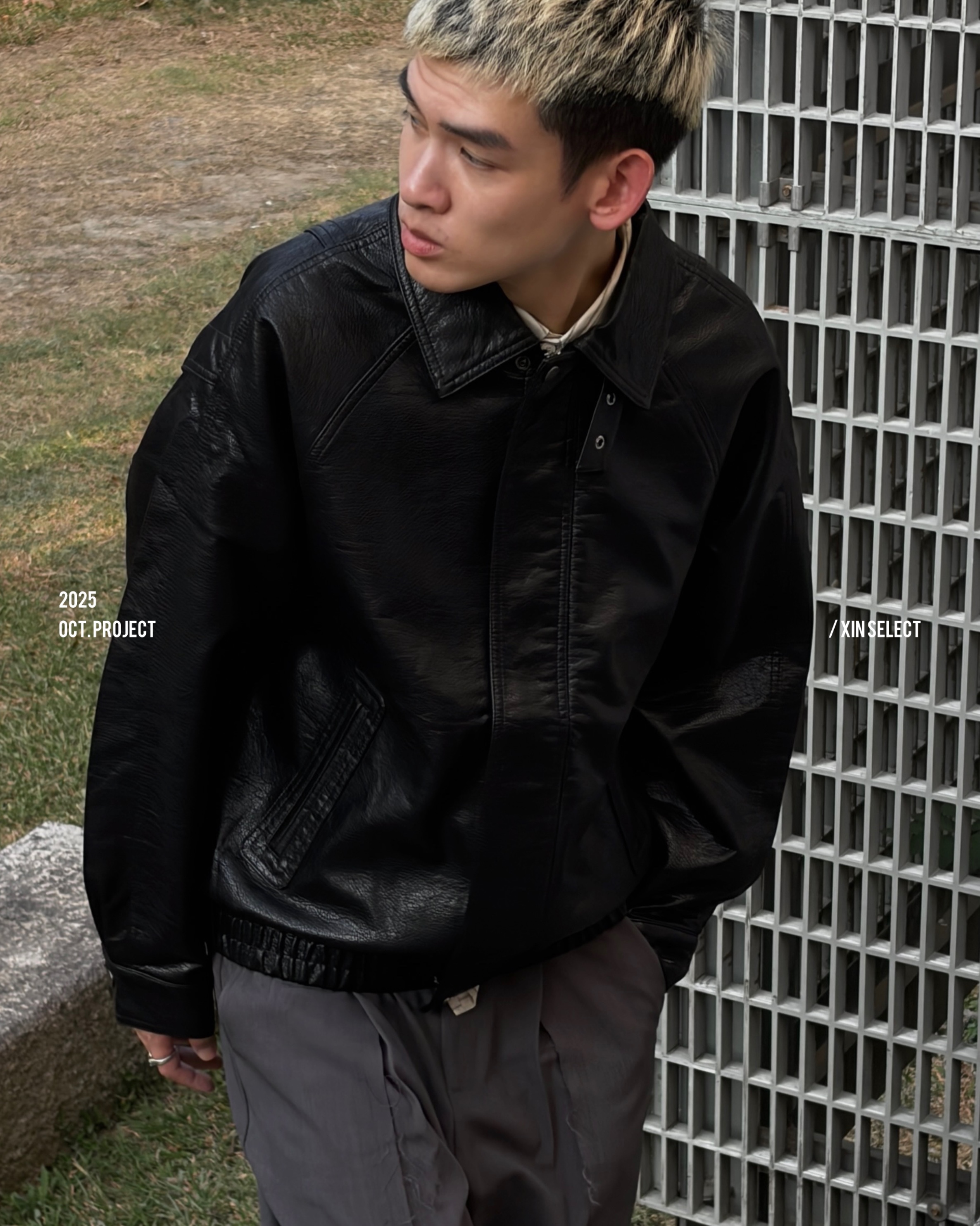 XIN SELECT 水洗 抗皺 皮革 夾克 皮外套 兩色 P8058