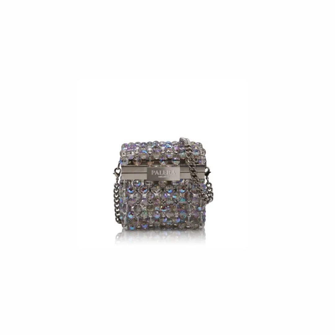 1PO1013-176 PALERA MILANO Clutch Micro Bag Silver Phantom Purple #BGCMIC-C10DBA (B-EU-E)