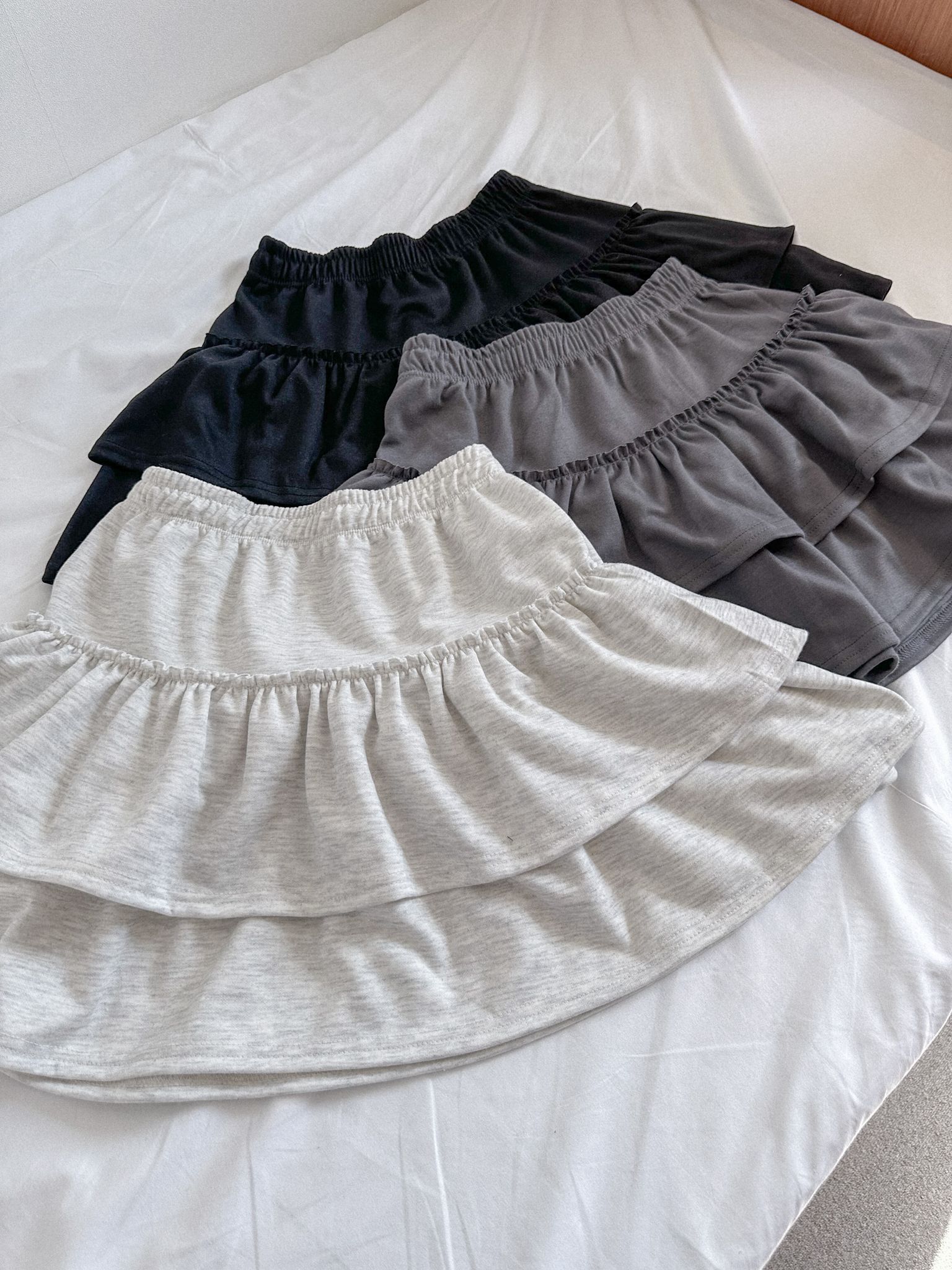 日常棉質Ruffle邊短裙〈🇰🇷DAY 2〉