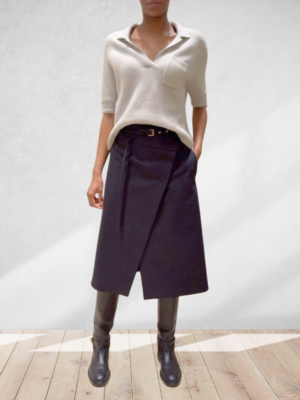 LORENA 短袖羊絨上衣