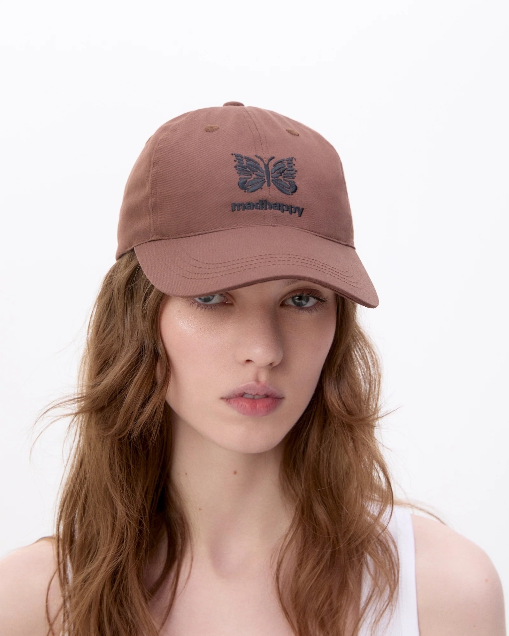 MADHAPPY X NEEDLES 聯名款 Needles 6 Panel Hat 蝴蝶 老帽 棒球帽 灰/棕 2色