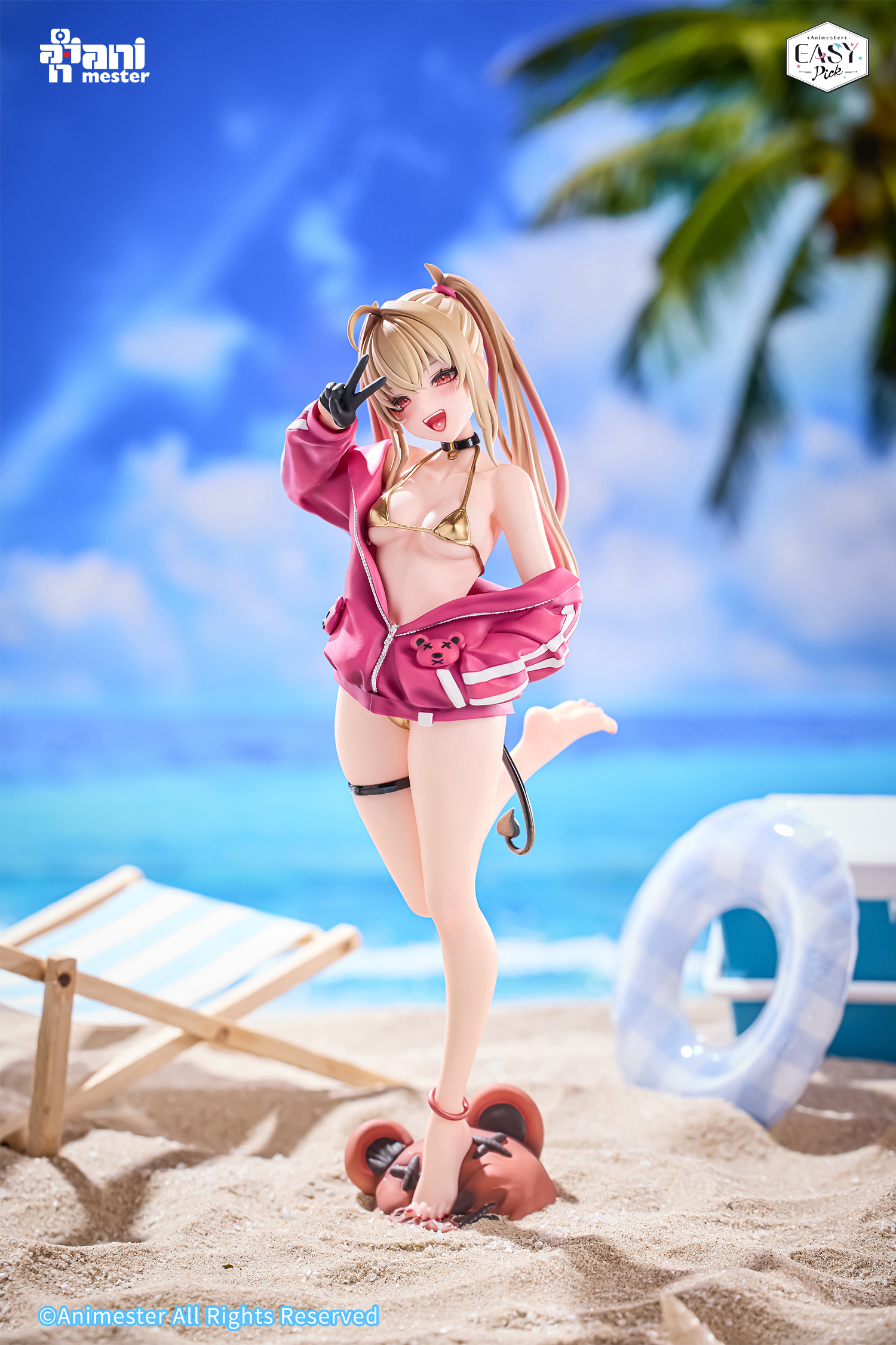 大漫匠Easy Pick 甜心降臨阿庫咪 1/9 公仔初回特典原畫 鐳射卡 ANIMESTER EASY PICK SERIES HONEY DEBUT - AKUMI 1/9 COMPLETE FIGURE