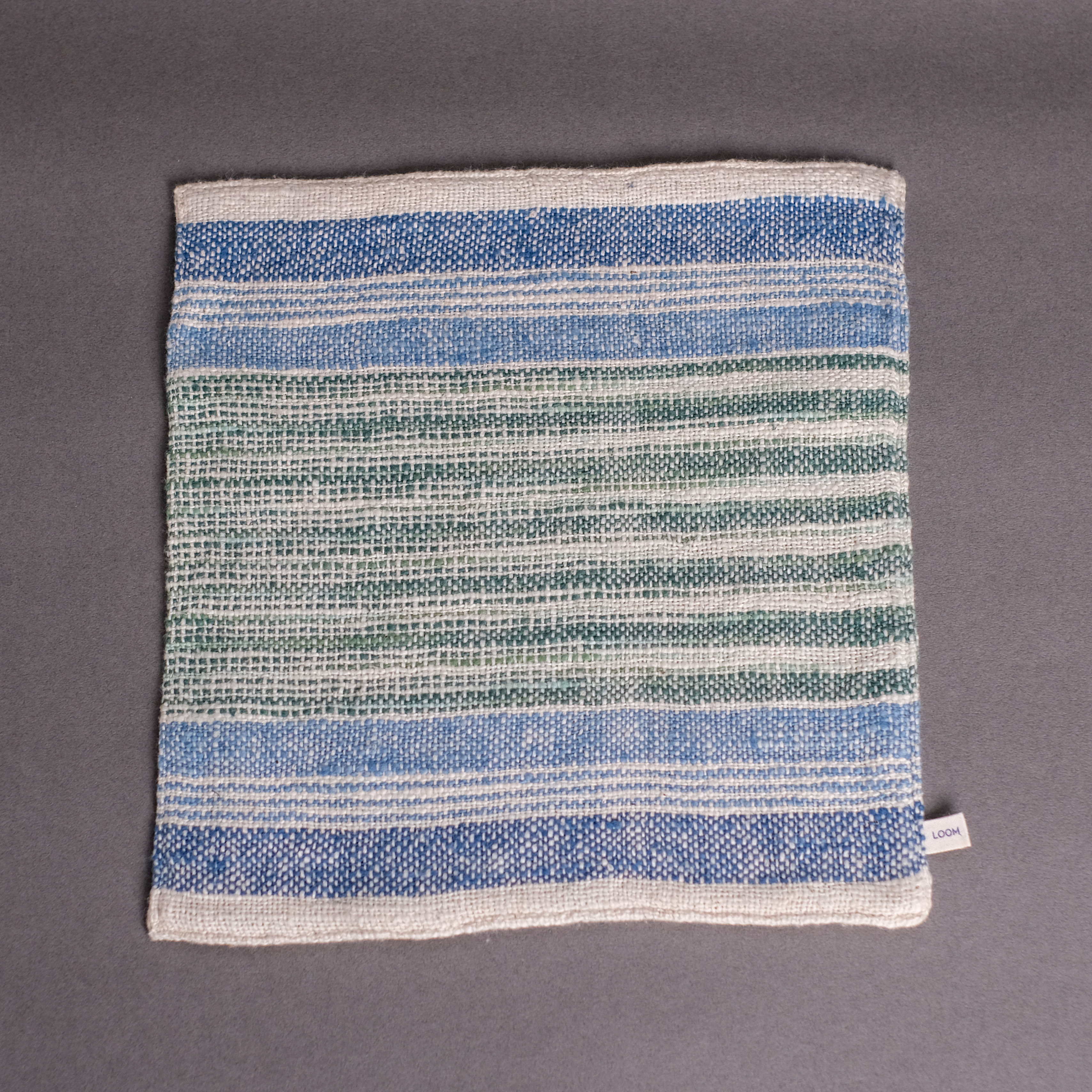 手織｜手帕巾 - 波紋｜寮國