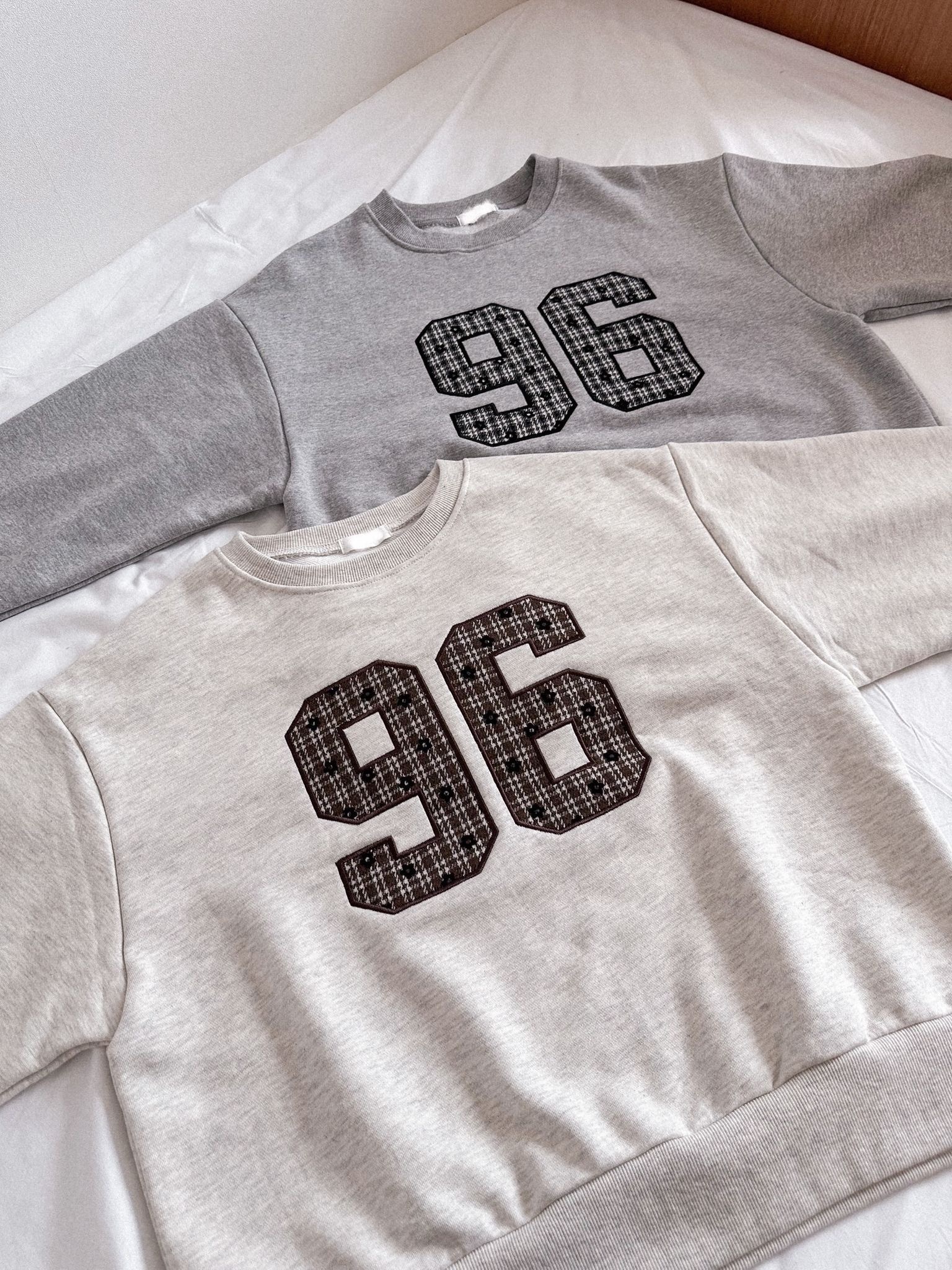 復古格紋花花No.96衛衣〈🇰🇷DAY 2〉