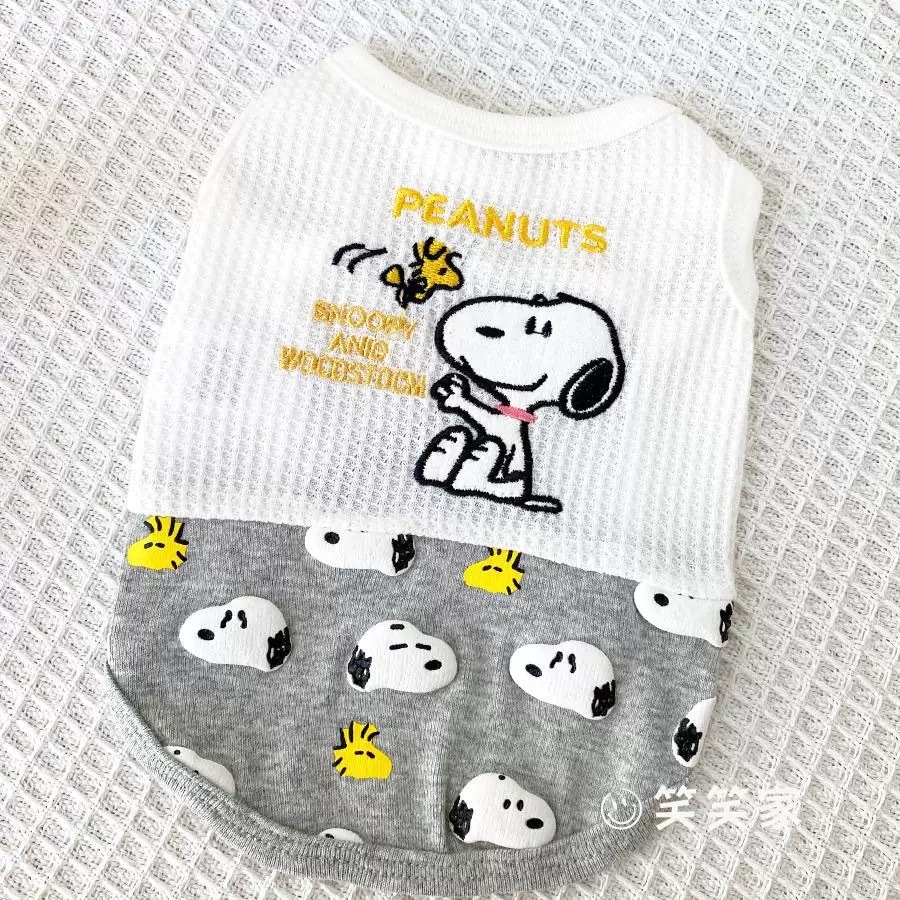 宠物猫狗刺绣史努比 衣服 背心