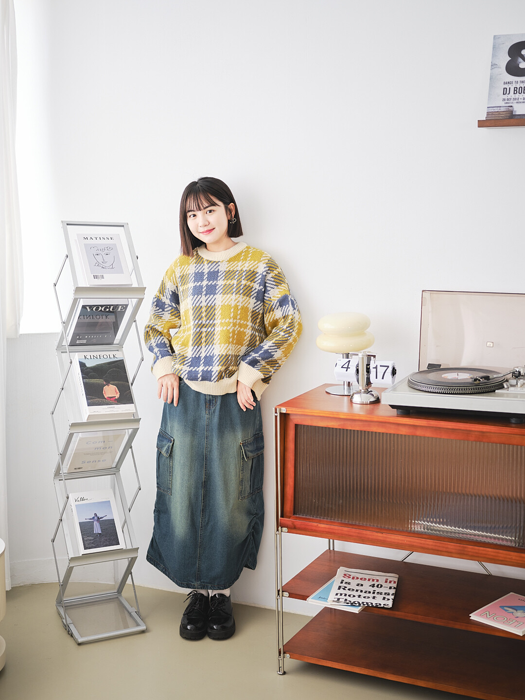 影子二重奏！牛仔工裝半身裙(三色-水洗藍)