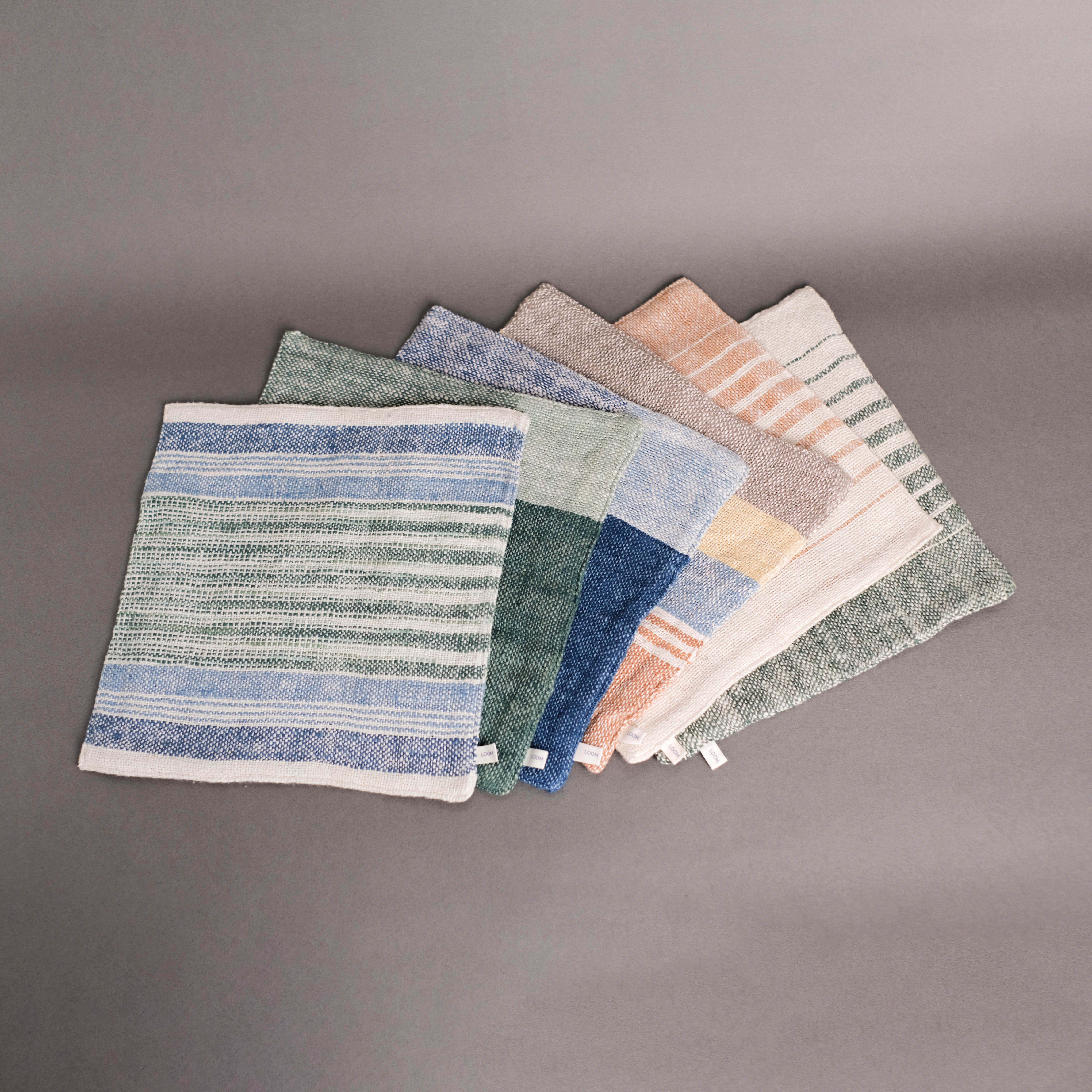 手織｜手帕巾 - 棕土 ｜寮國