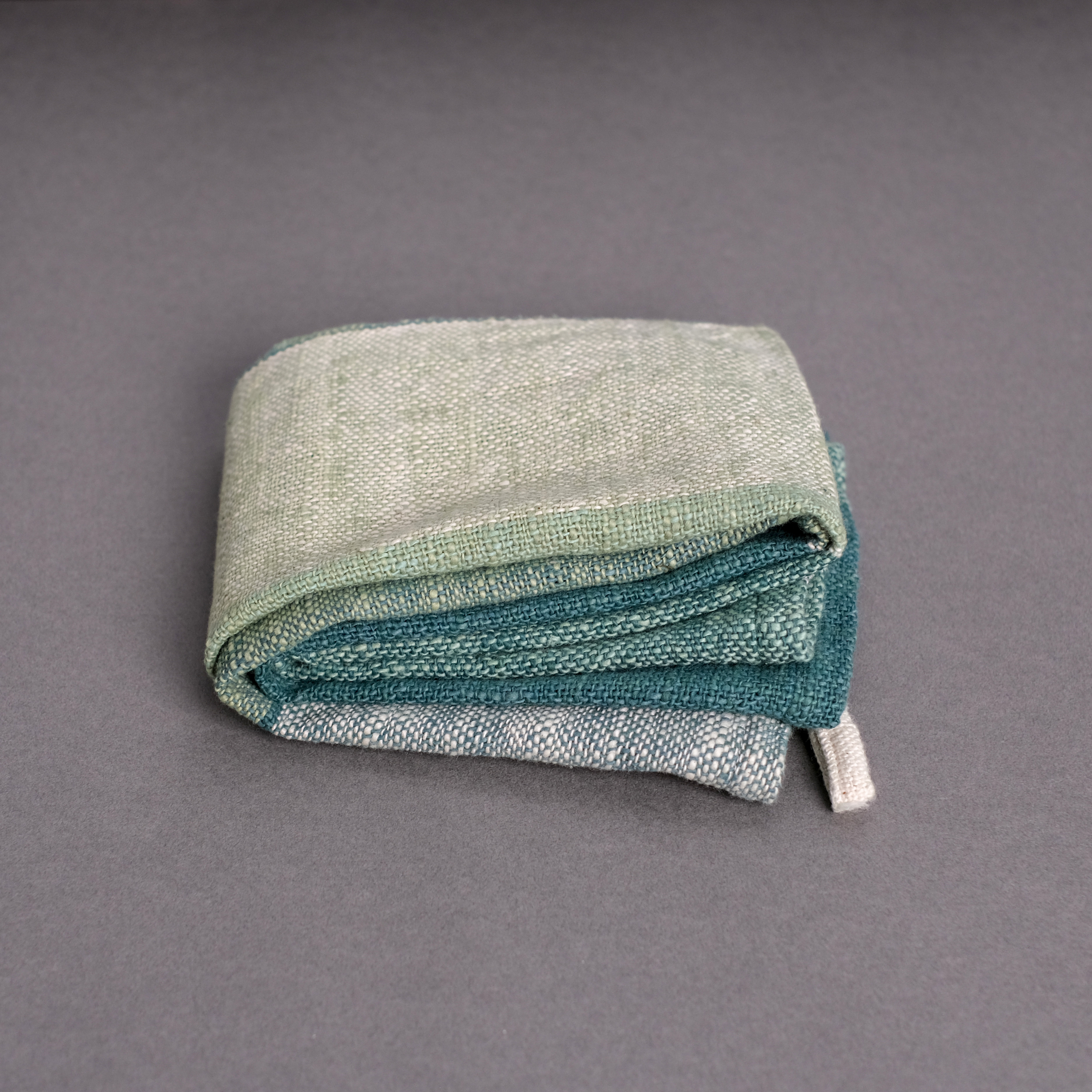 手織｜茶巾 -  河苔｜寮國