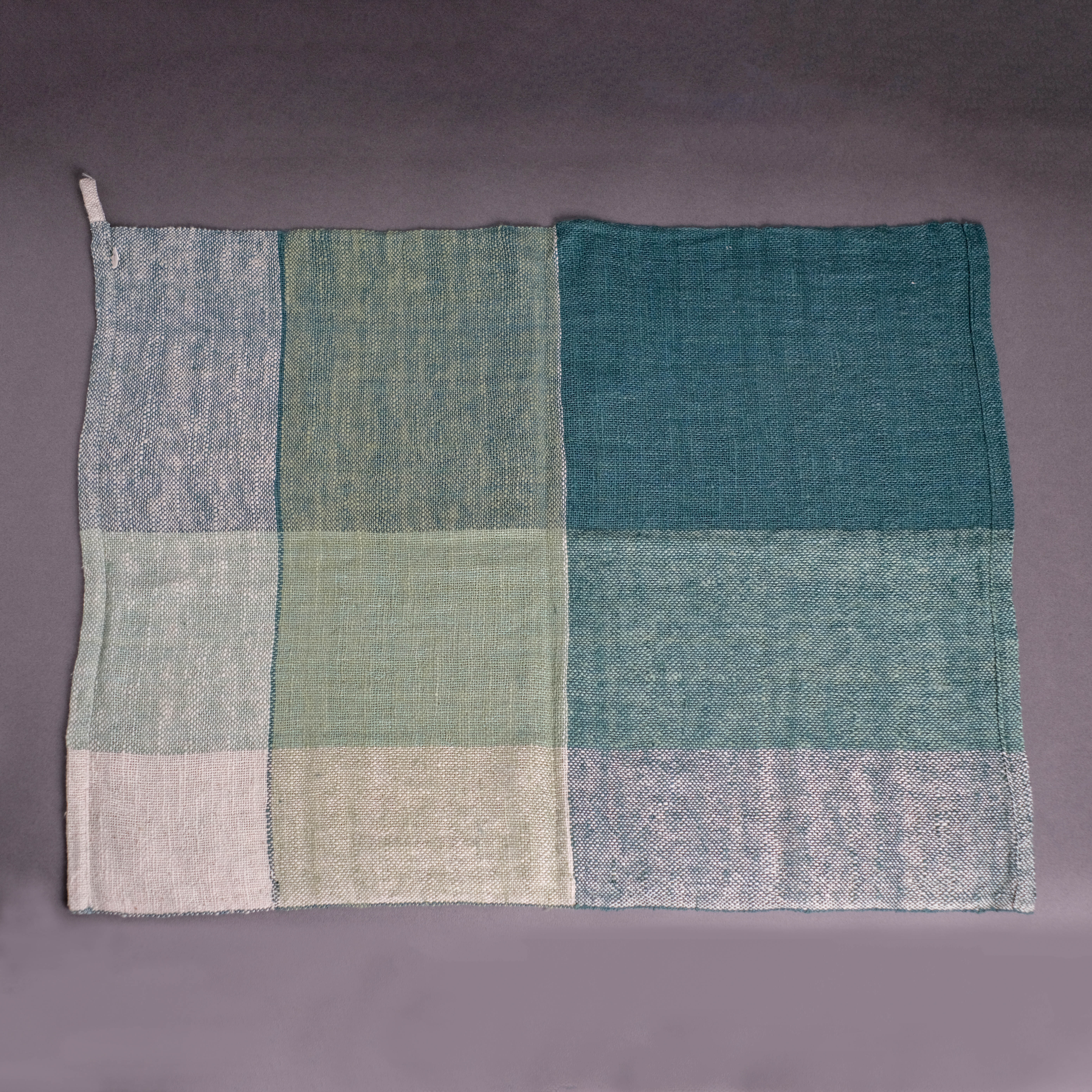 手織｜茶巾 -  河苔｜寮國