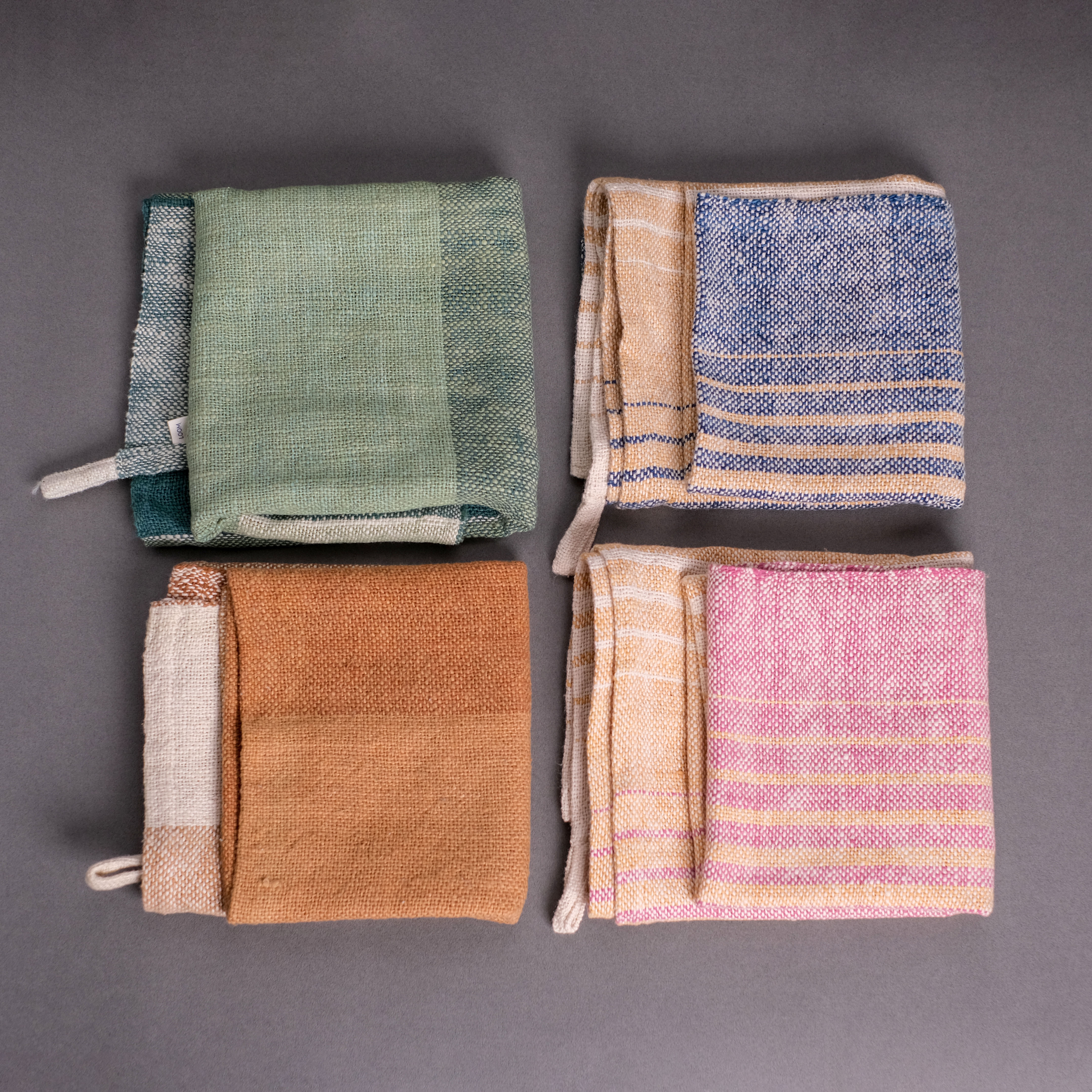 手織｜茶巾 - 春泥｜寮國