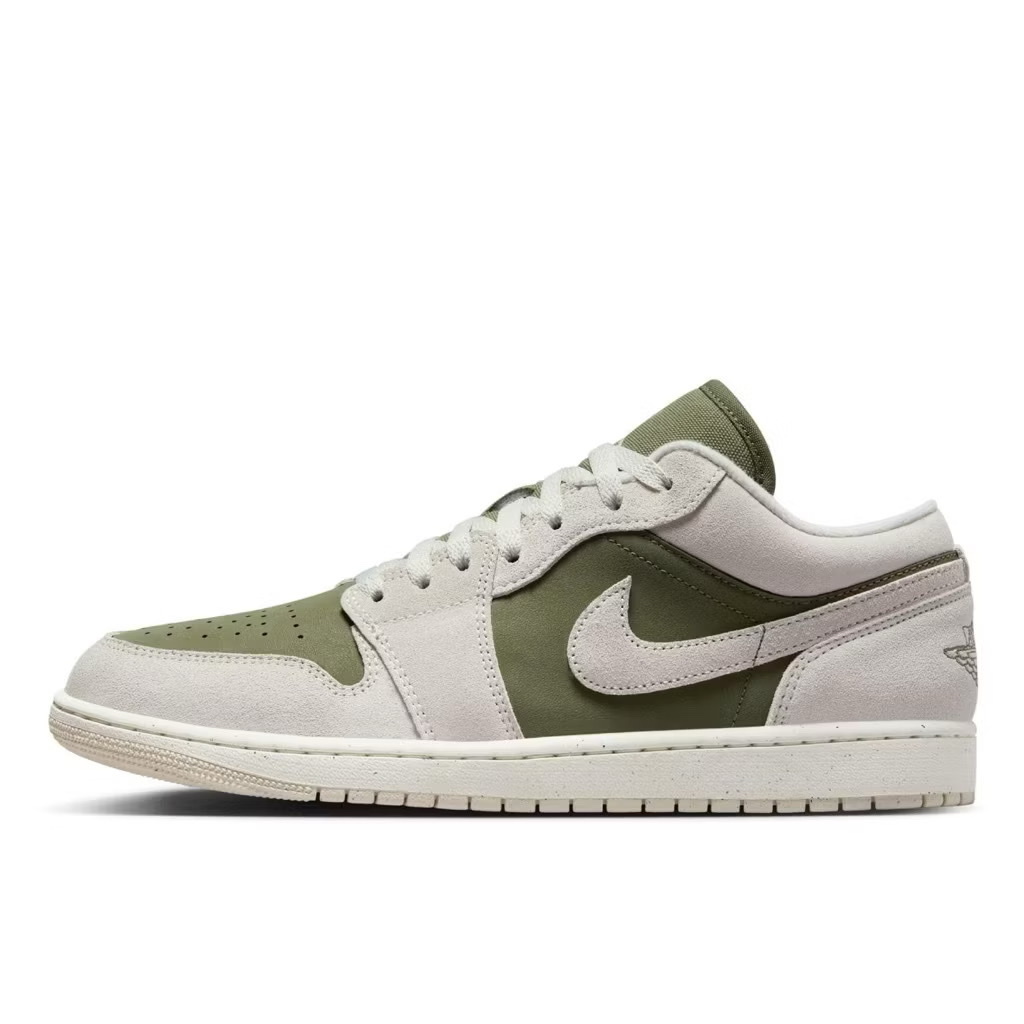 Nike Air Jordan 1 SE MEDIUM OLIVE麂皮綠 反轉橄欖綠 平替倒勾HV4089-201