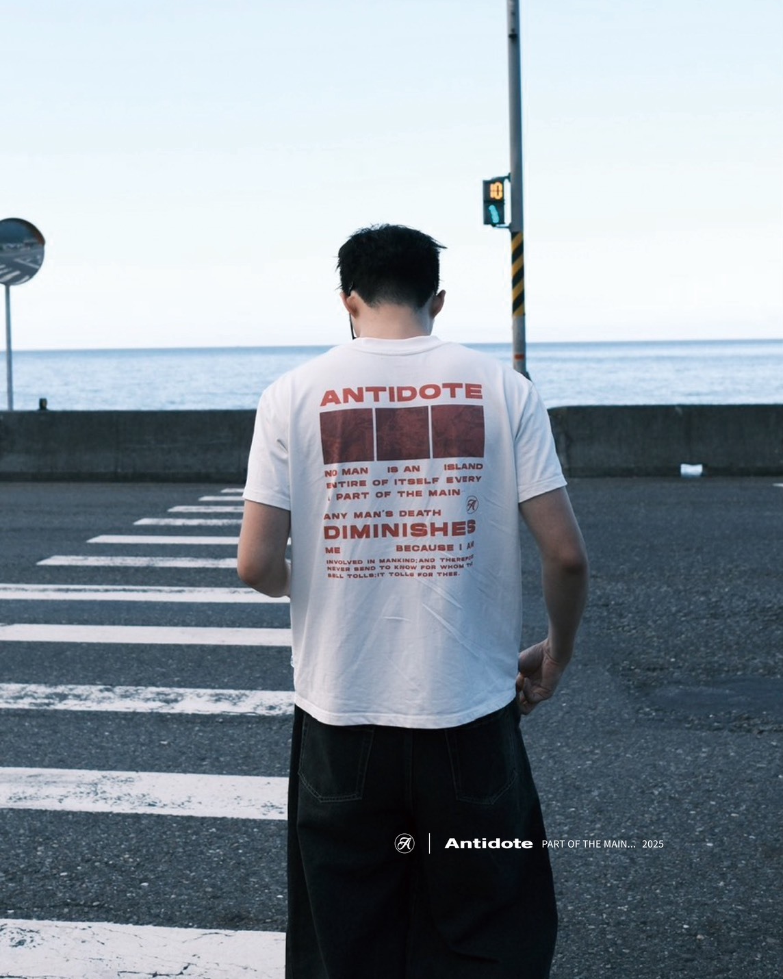 ANTIDOTE 花卉圖像標語 胸口Logo Boxy短袖 ADS-05 DIMINISHES TEXT T-SHIRT