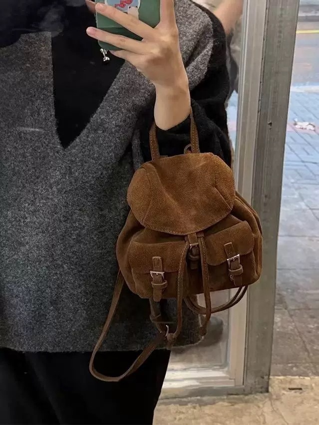 mini麂皮口袋後背包