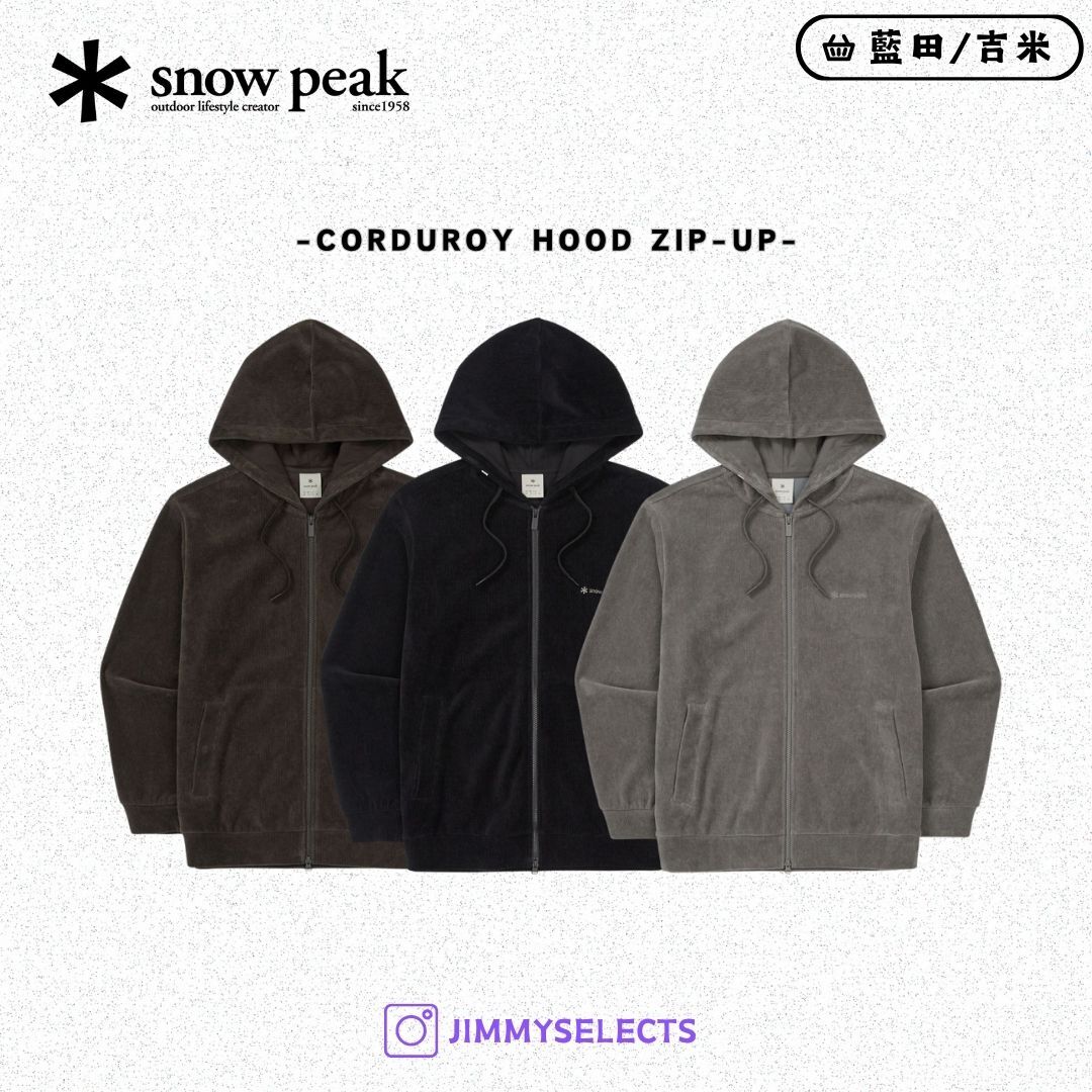 【代購】Snow Peak 雪諾必克 Corduroy Hood 燈芯絨 連帽 外套 S25WMFFJ72