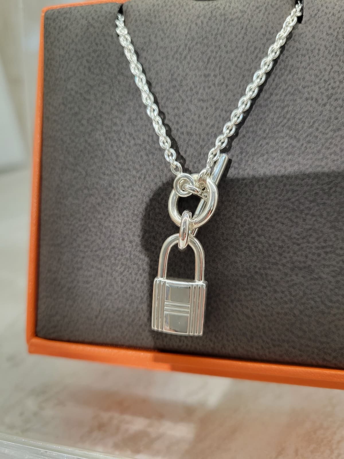 Hermes 925  Kelly Cadenas pendant 鎖頭OT扣頸鏈 (padlock)