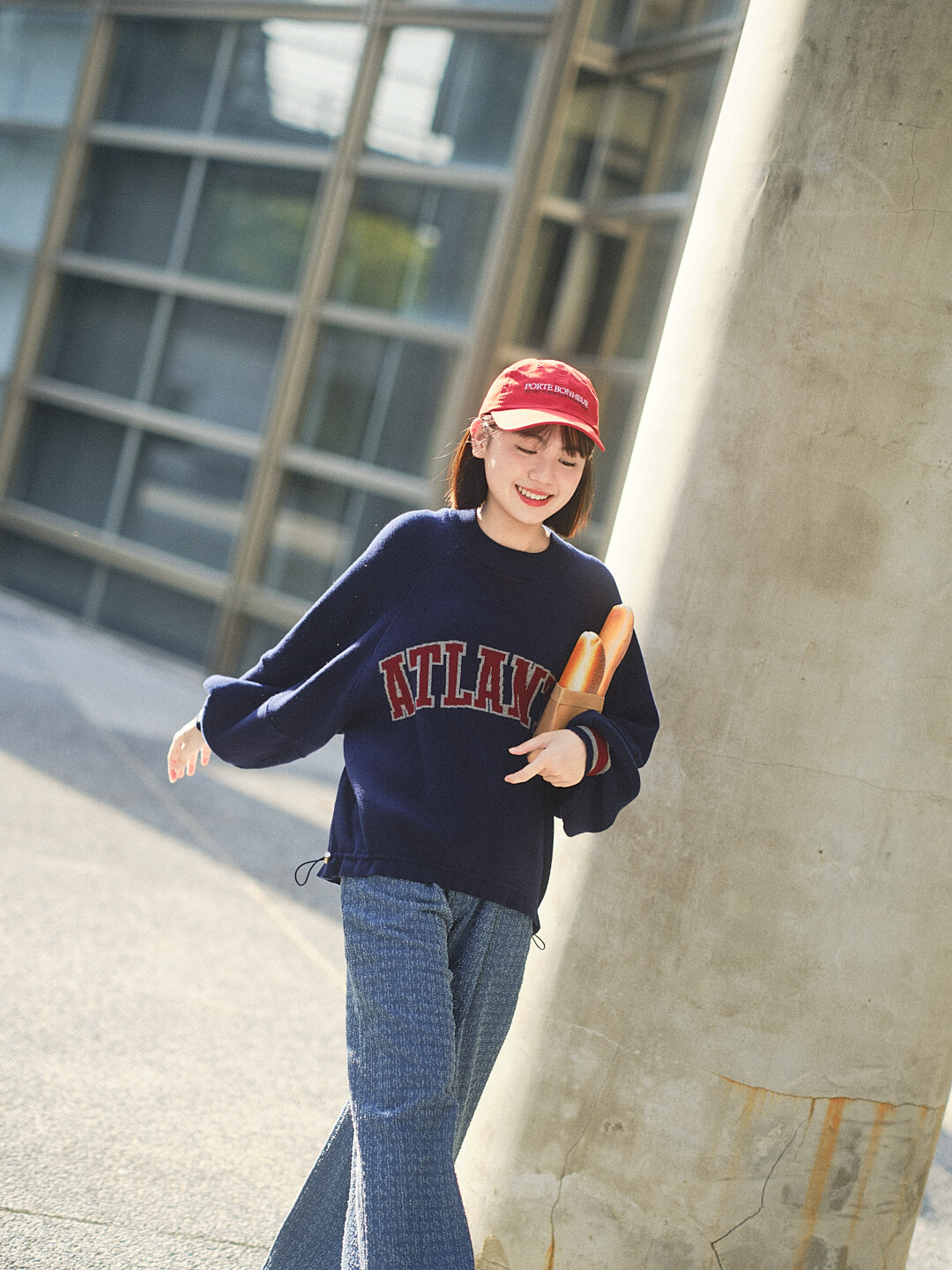 (預購)往日時光！緹花織紋抽繩上衣(兩色-海軍)