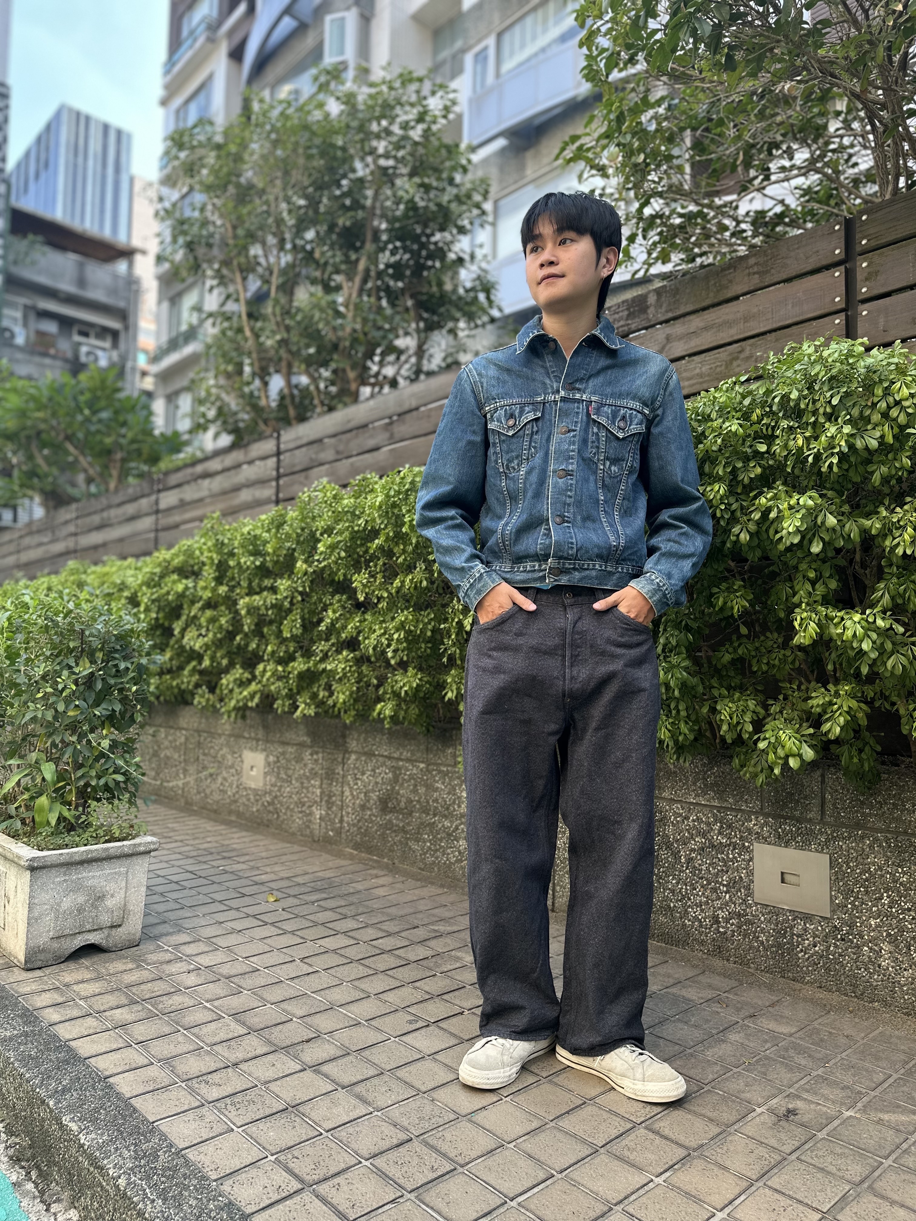 JohnBullBlack Denim Jeans(W/BUCKLE BACK)(MADE IN JAPAN)