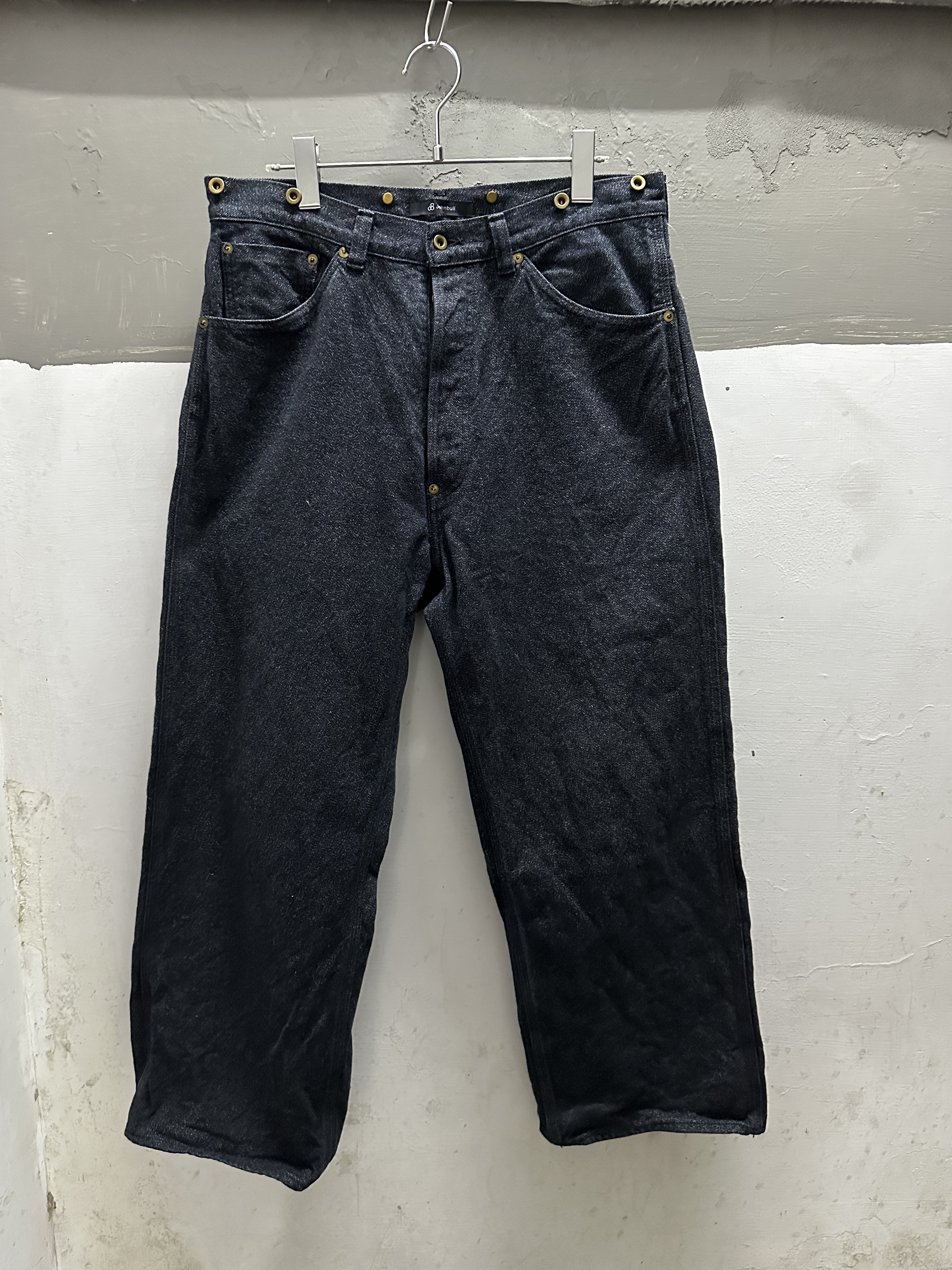 JohnBullBlack Denim Jeans(W/BUCKLE BACK)(MADE IN JAPAN)