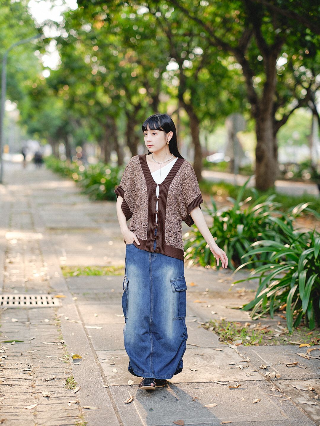 (預購)坍縮的星！2way鏤空編織背心(三色-紅棕)