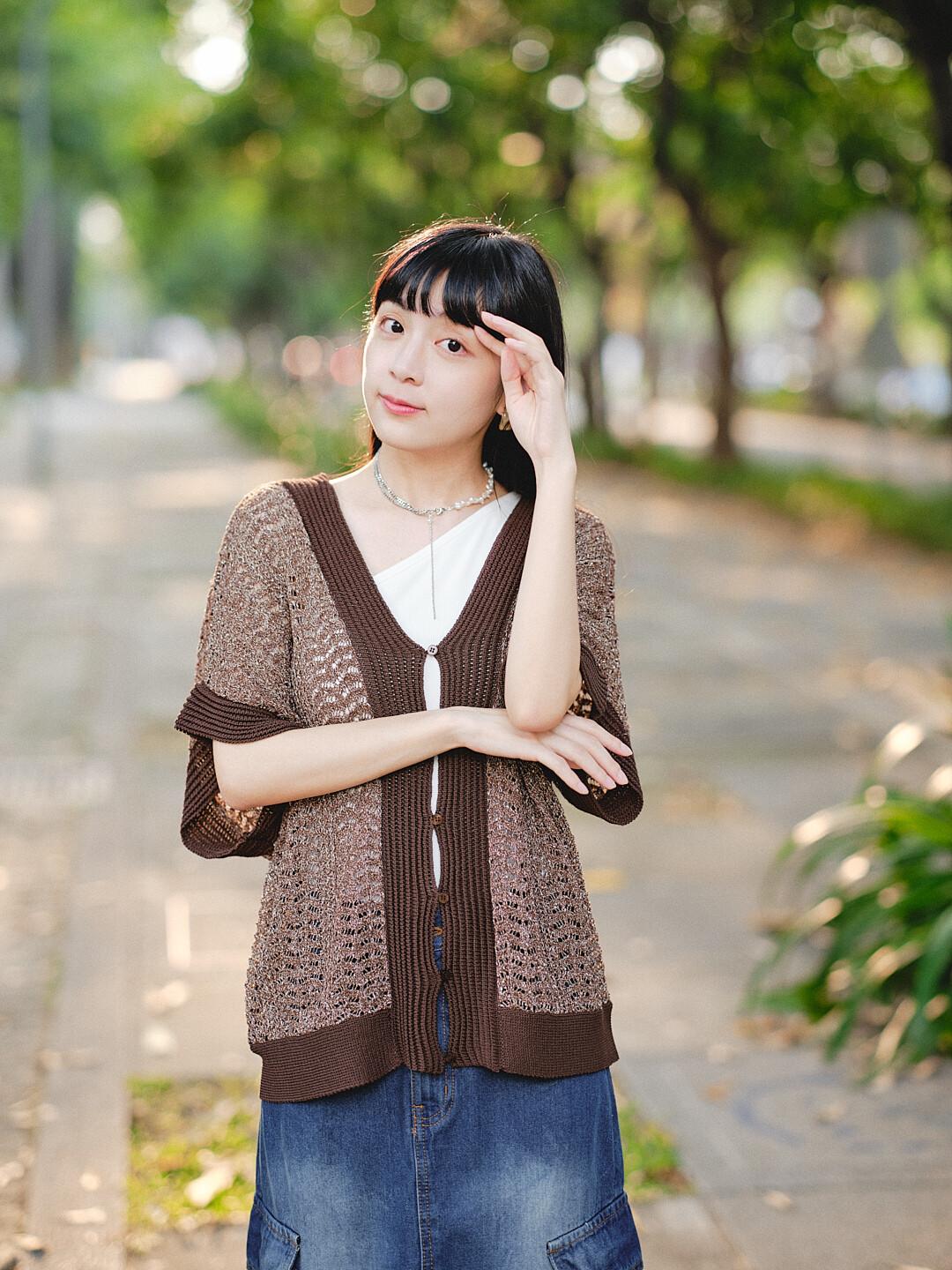 (預購)坍縮的星！2way鏤空編織背心(三色-紅棕)