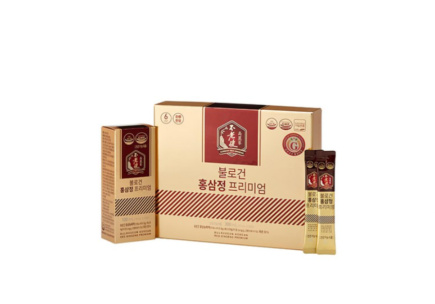 不老健高麗紅蔘精 Premium 6年根紅蔘濃縮液｜10ml x 30包｜免加水100%原液｜每日1包提升免疫力｜GMP 認證 健康機能食品