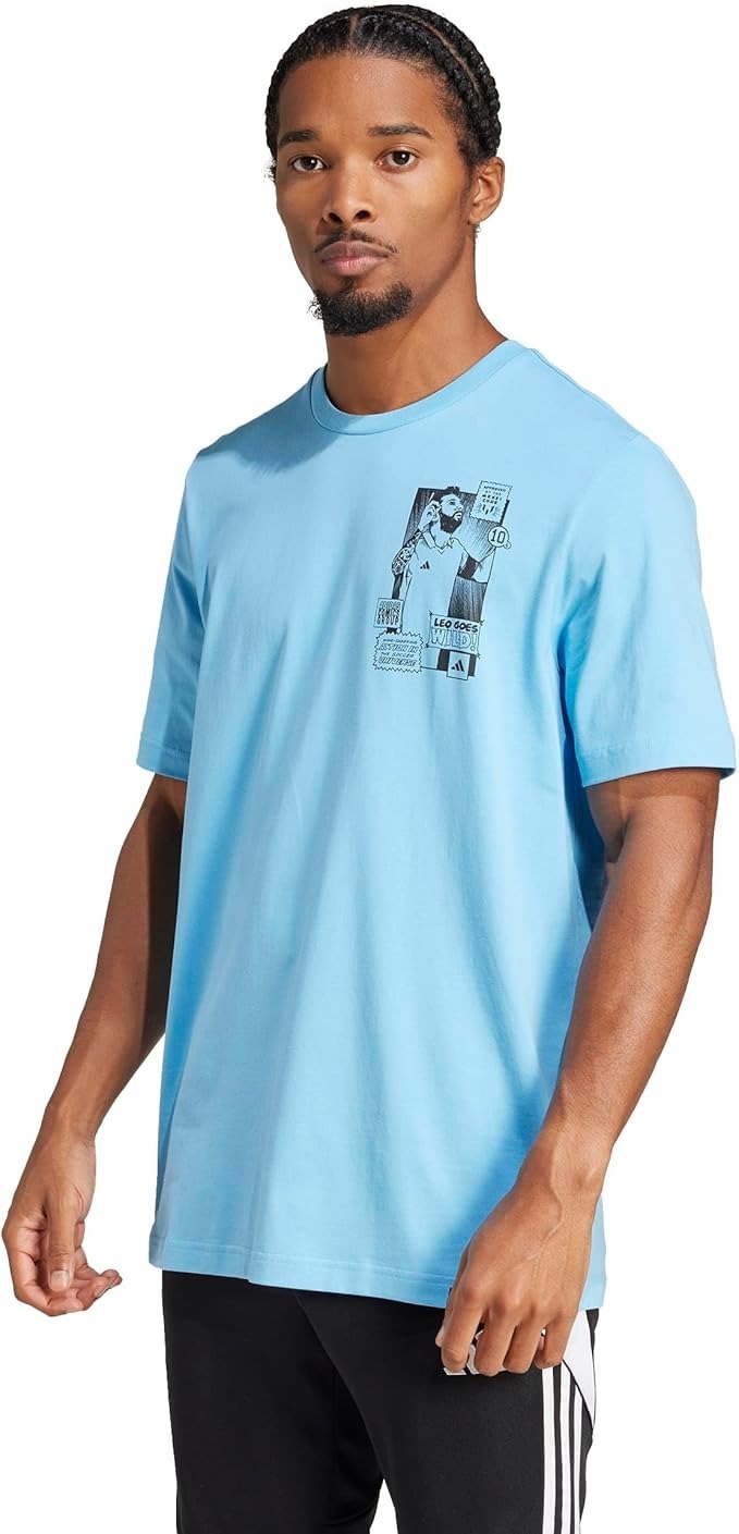 【直播】Adidas LL101593 男裝短袖上衣(藍色)