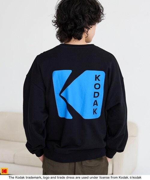 日本限定 Kodak 柯達 標誌 圖示 長袖 黑大學T 2色 0120956520