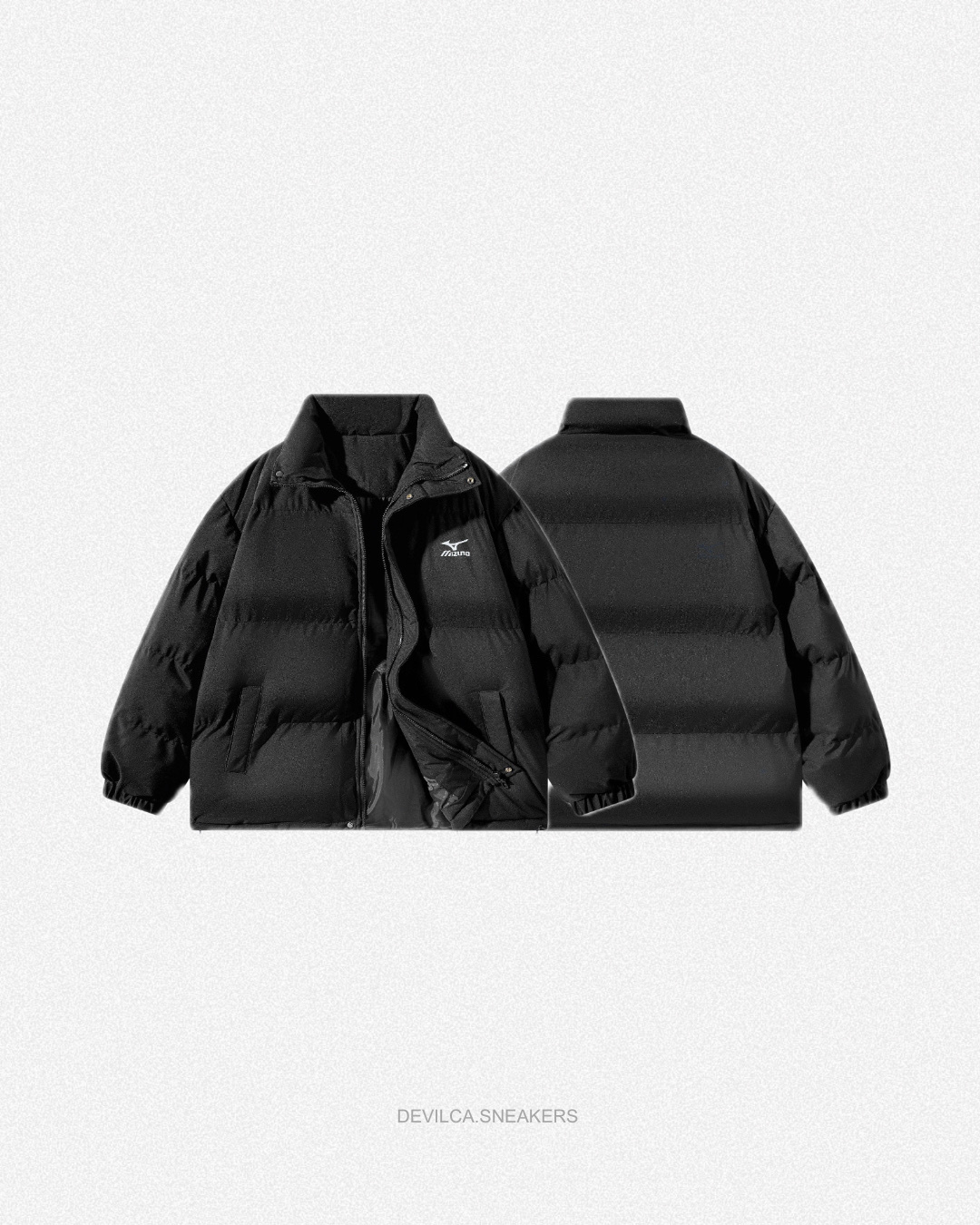 Mizuno down jacket 黑色 羽絨外套 立領 A2CE2501