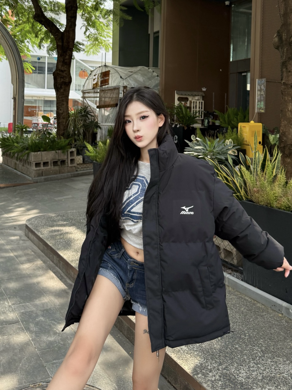 Mizuno down jacket 黑色 羽絨外套 立領 A2CE2501