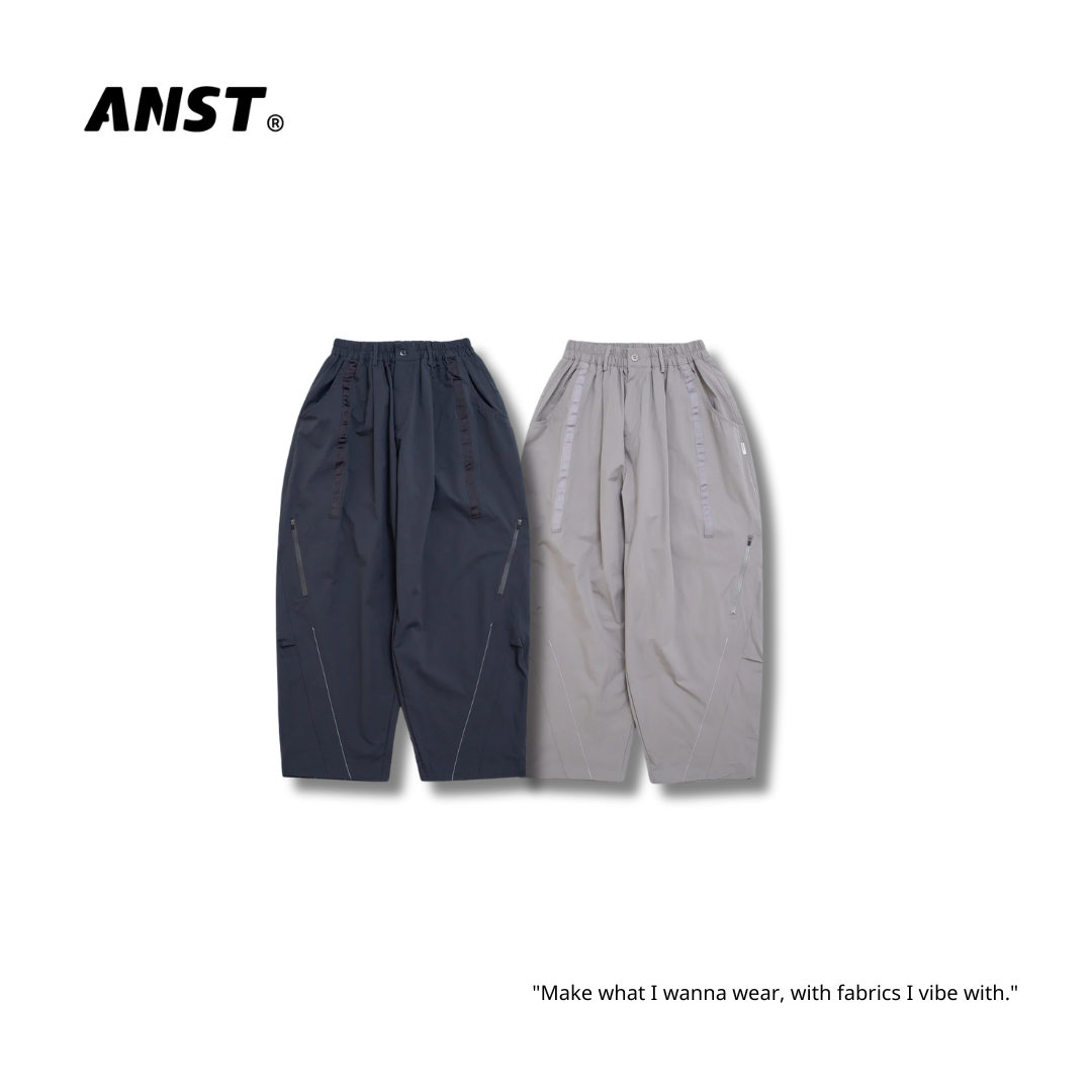 "現貨" ANST 織帶車線拉鍊長褲 ST.66