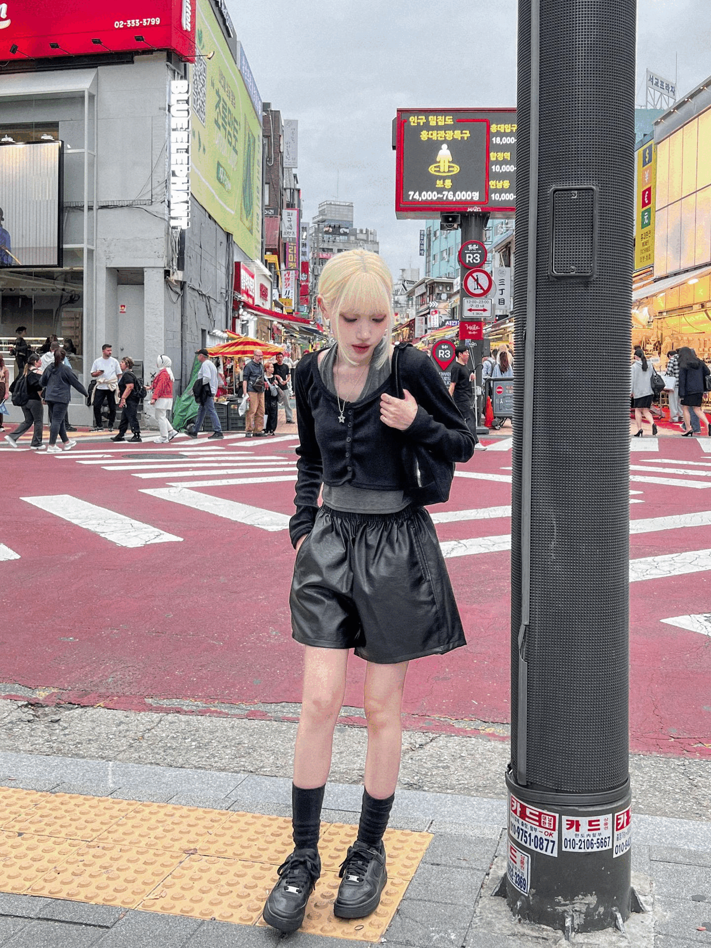 基礎帥氣皮革短褲〈🇰🇷DAY 2〉