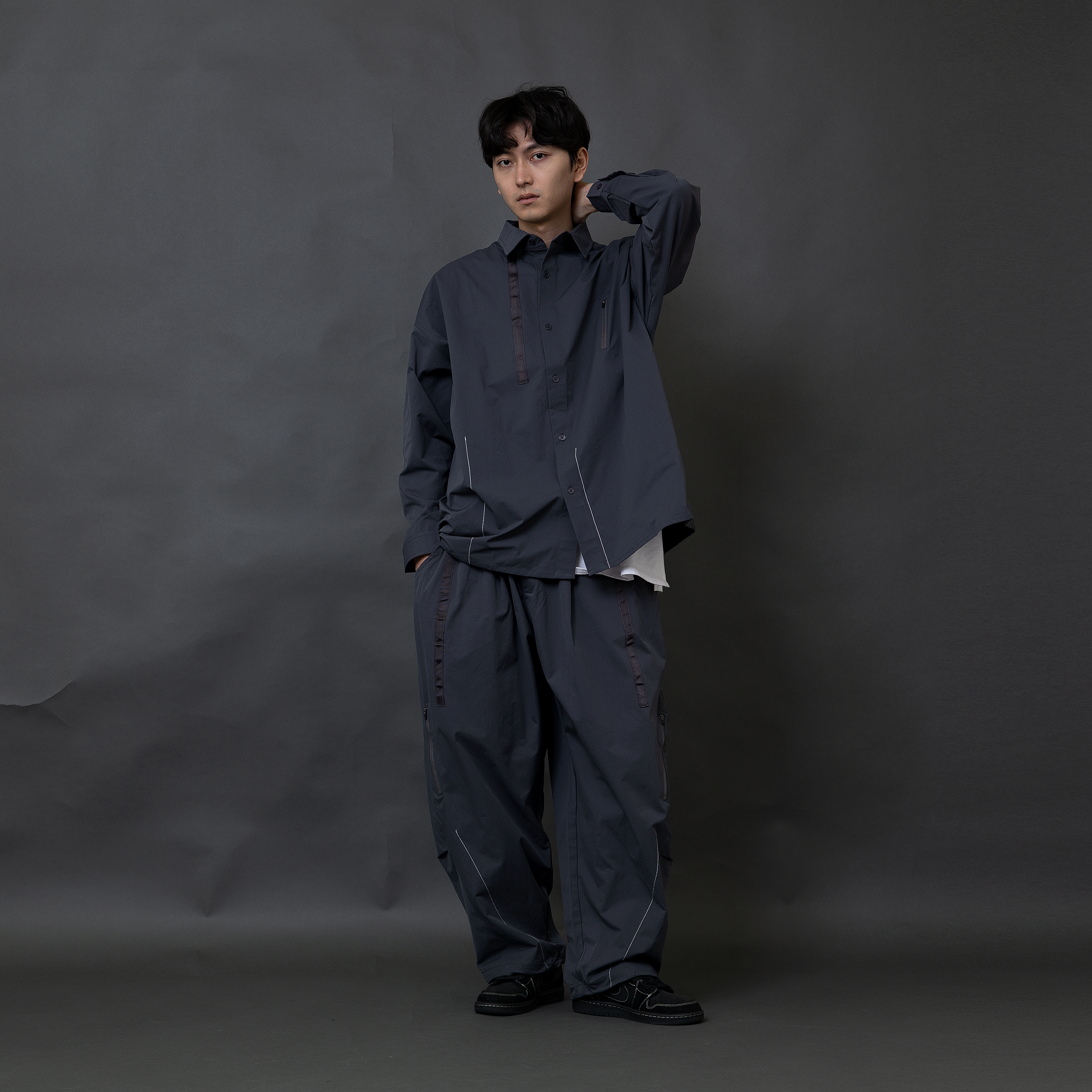 "現貨" ANST 織帶車線拉鍊襯衫 AN.63