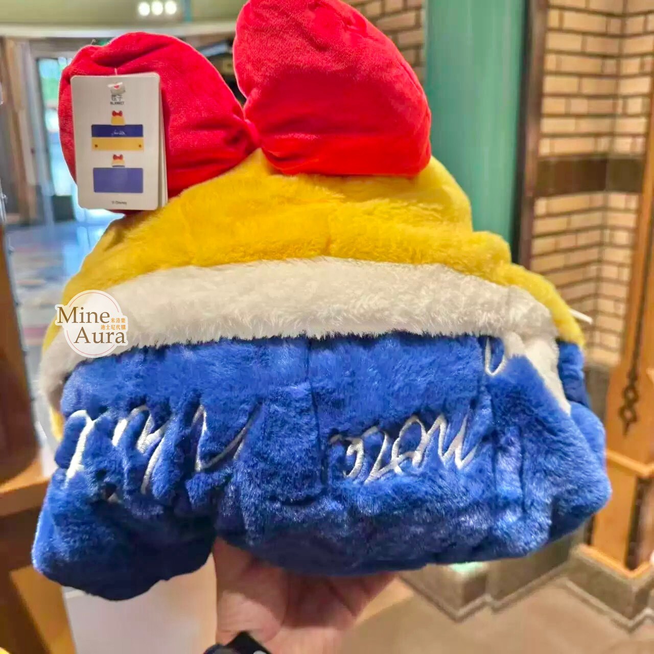 白雪公主 Snow-white 連帽造型 披肩 毛毯 可摺疊收納 -上海迪士尼樂園