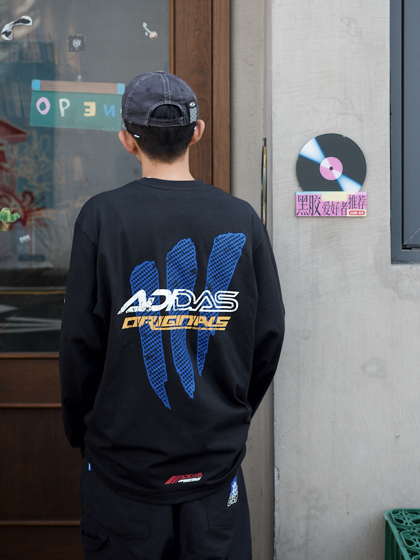 代購-adidas originals SS25 MOTO 愛迪達 賽車風 寬松 長袖T恤 2色